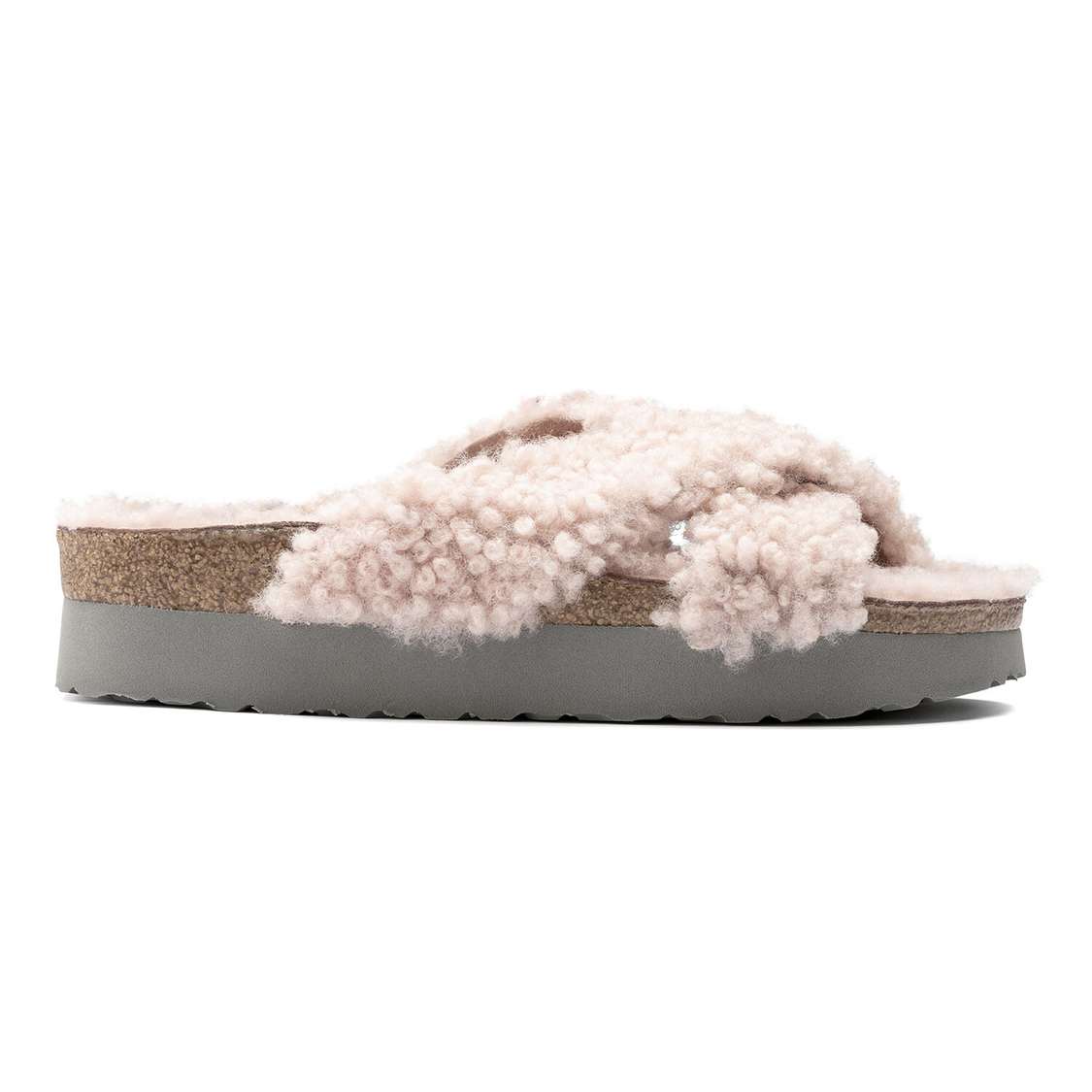 Rose Birkenstock Daytona Shearling Women's Wedges Sandals | 6kk73sFShiK