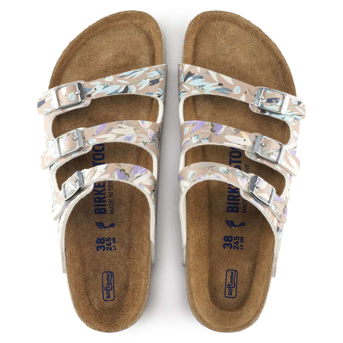 Rose Birkenstock Florida Fresh Soft Footbed Birko-Flor Women's Multi Strap Sandals | qB7utspv67f