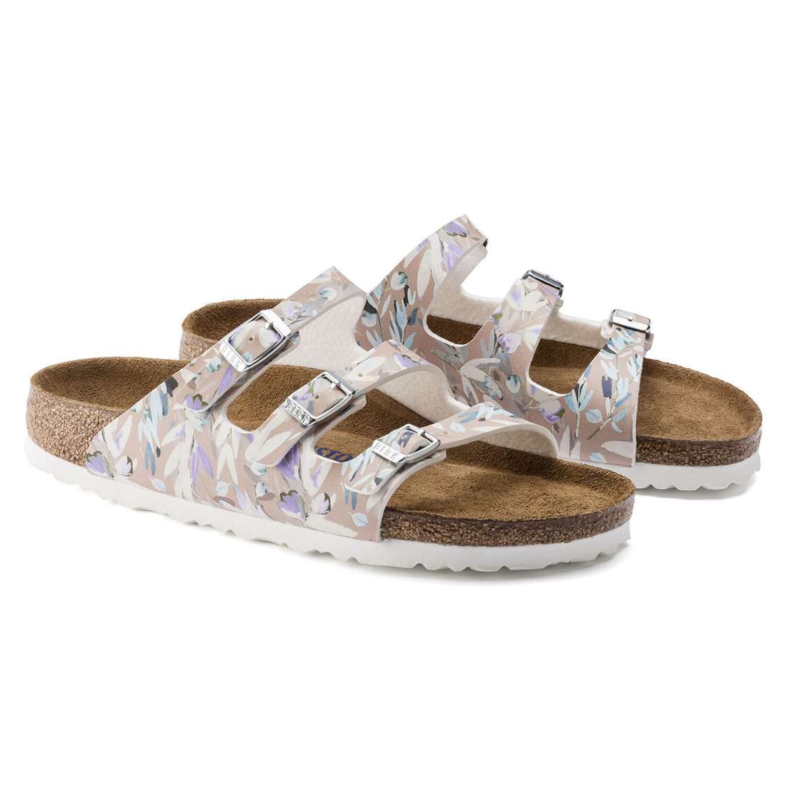 Rose Birkenstock Florida Fresh Soft Footbed Birko-Flor Women's Multi Strap Sandals | qB7utspv67f