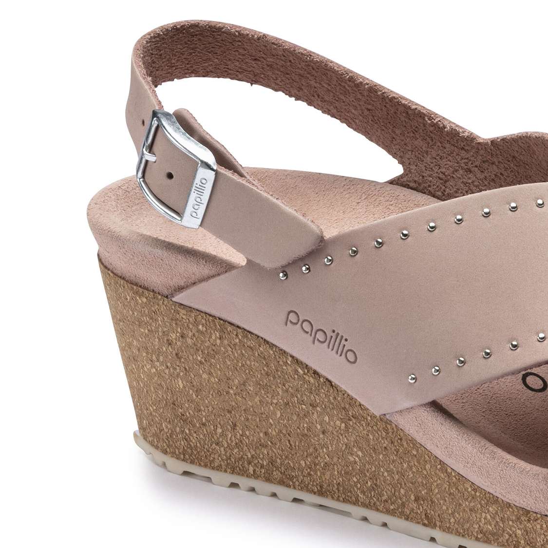 Rose Birkenstock Samira Nubuck Leather Women's Wedges Sandals | VJPatn7ZSbe