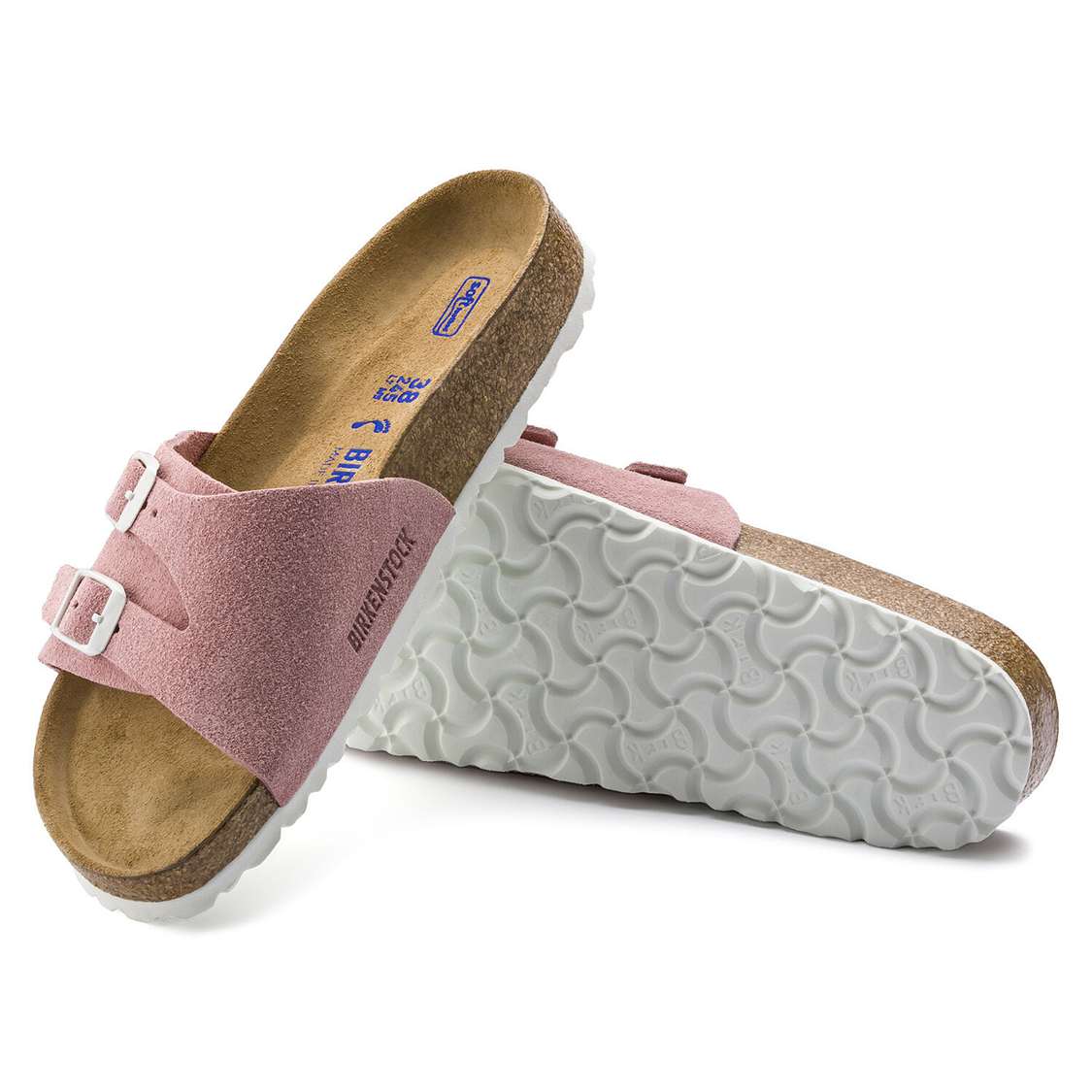 Rose Birkenstock Vaduz Soft Footbed Suede Leather Women's One Strap Sandals | tp3tg6ClEmR