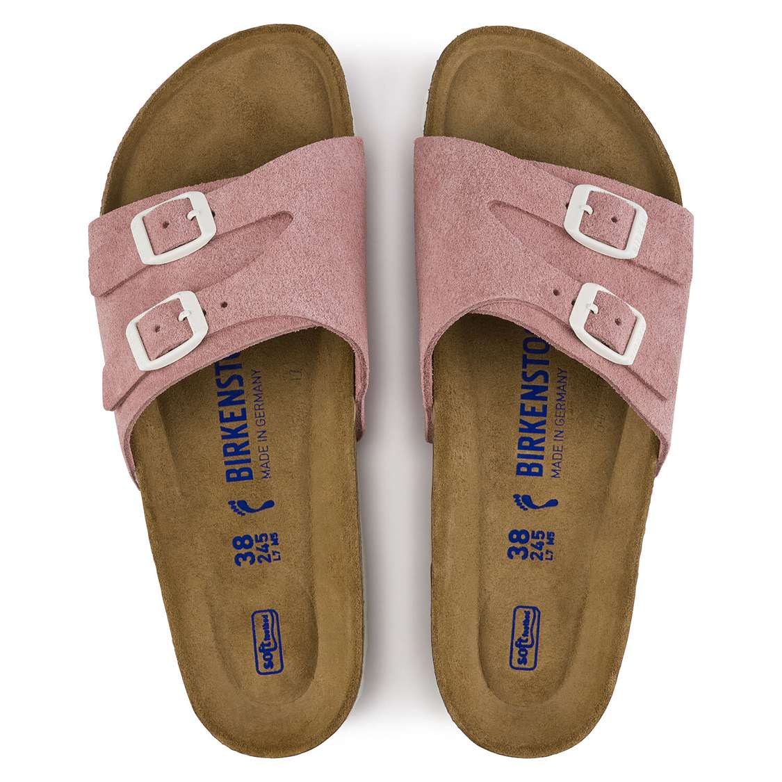 Rose Birkenstock Vaduz Soft Footbed Suede Leather Women's One Strap Sandals | tp3tg6ClEmR