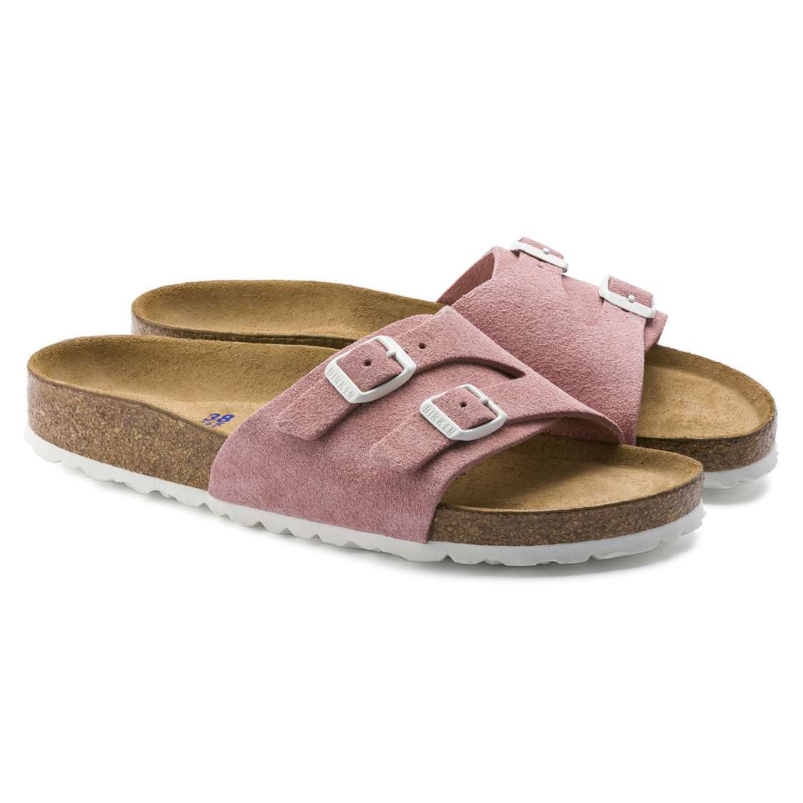 Rose Birkenstock Vaduz Soft Footbed Suede Leather Women's One Strap Sandals | tp3tg6ClEmR