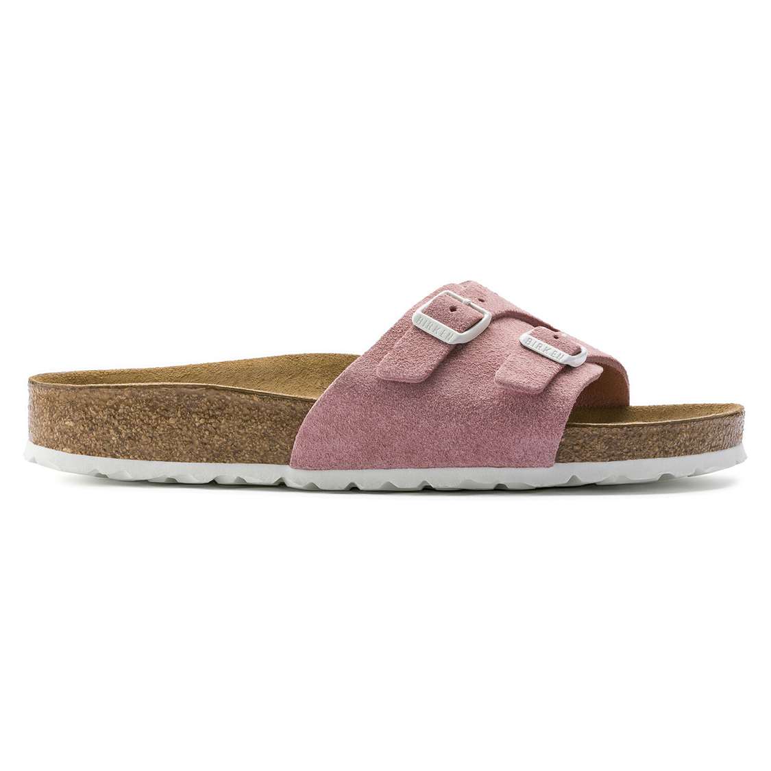 Rose Birkenstock Vaduz Soft Footbed Suede Leather Women's One Strap Sandals | tp3tg6ClEmR