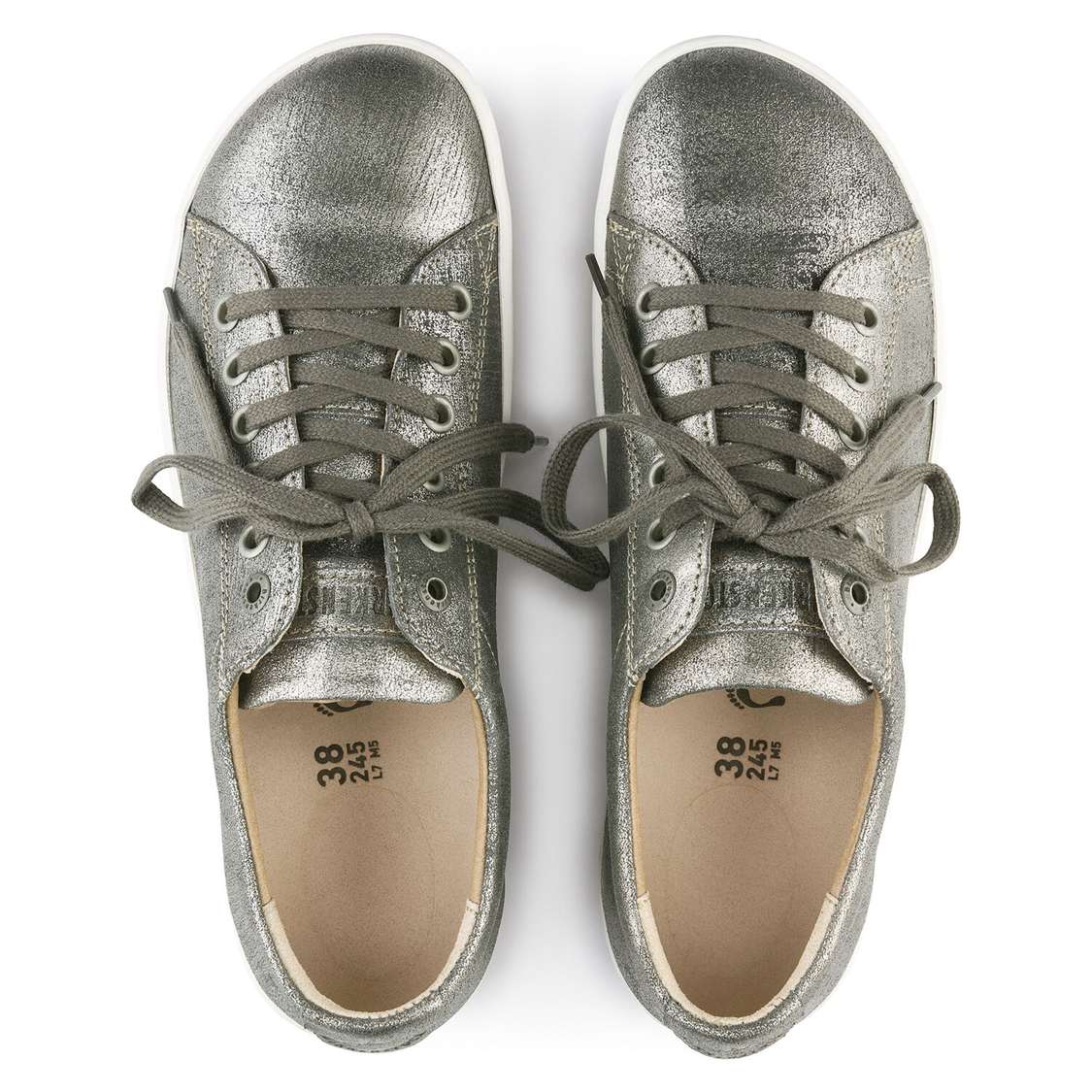 Silver Birkenstock Arran Women Leather Women's Sneakers | RcO4gKuosP5