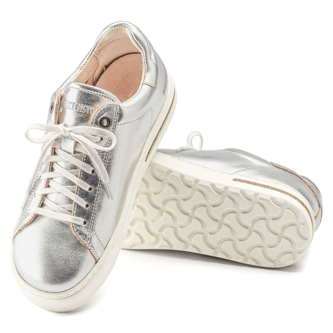 Silver Birkenstock Bend Leather Men's Sneakers | jNqHpeAVYlO