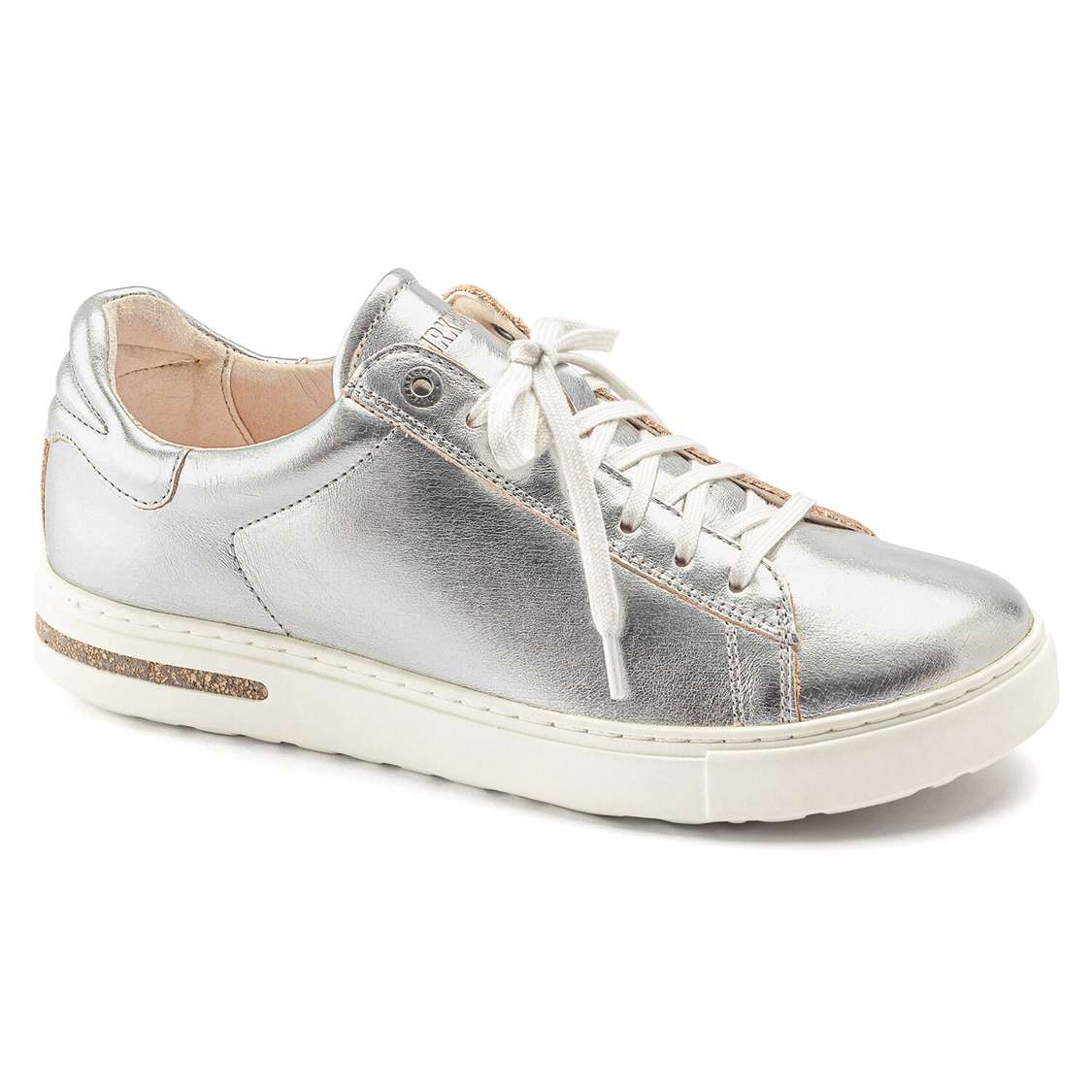 Silver Birkenstock Bend Leather Women\'s Sneakers | TZcN3SQHiFL