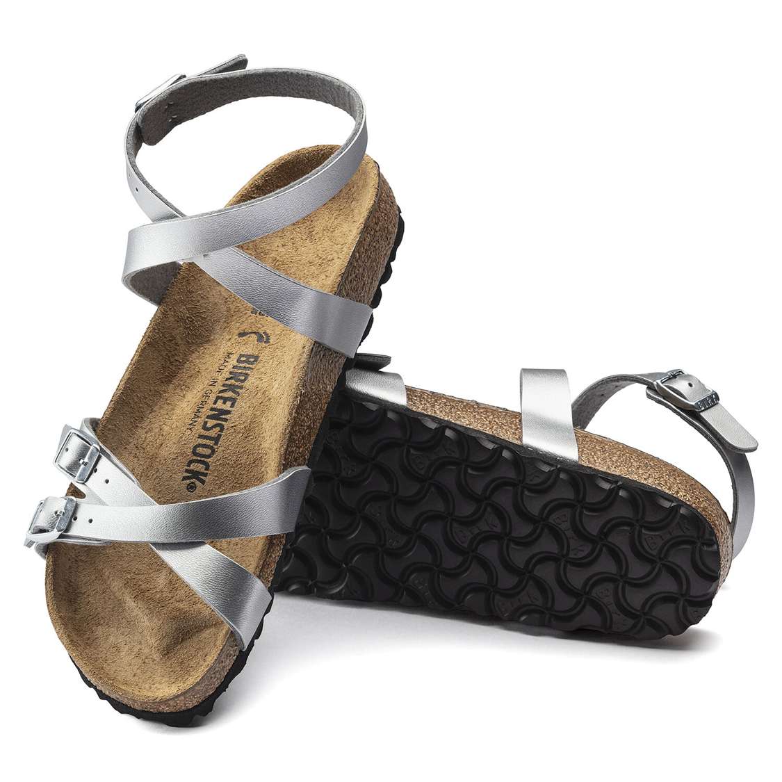 Silver Birkenstock Blanca Birko-Flor Women's Multi Strap Sandals | DQsY9h67cDb