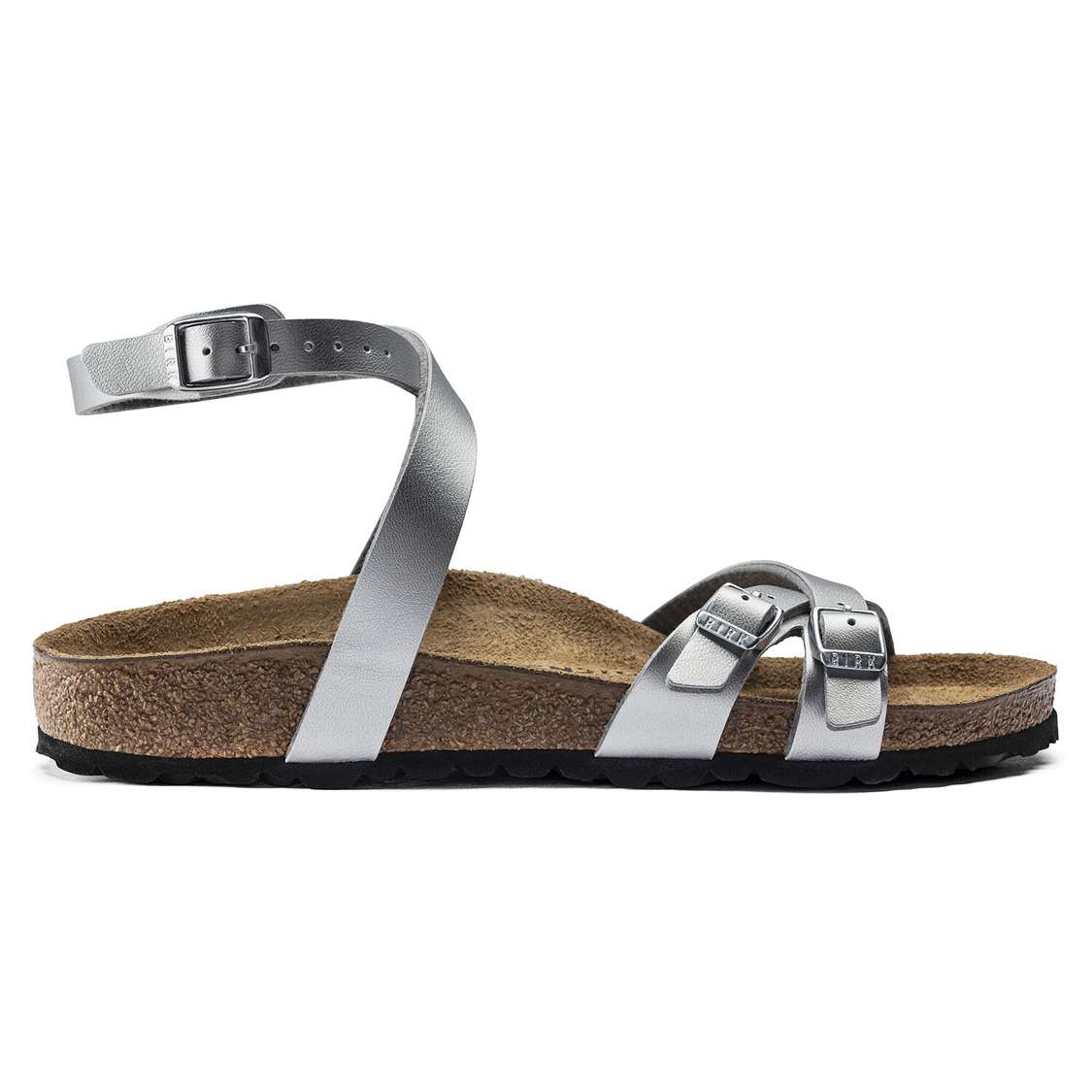 Silver Birkenstock Blanca Birko-Flor Women's Multi Strap Sandals | DQsY9h67cDb