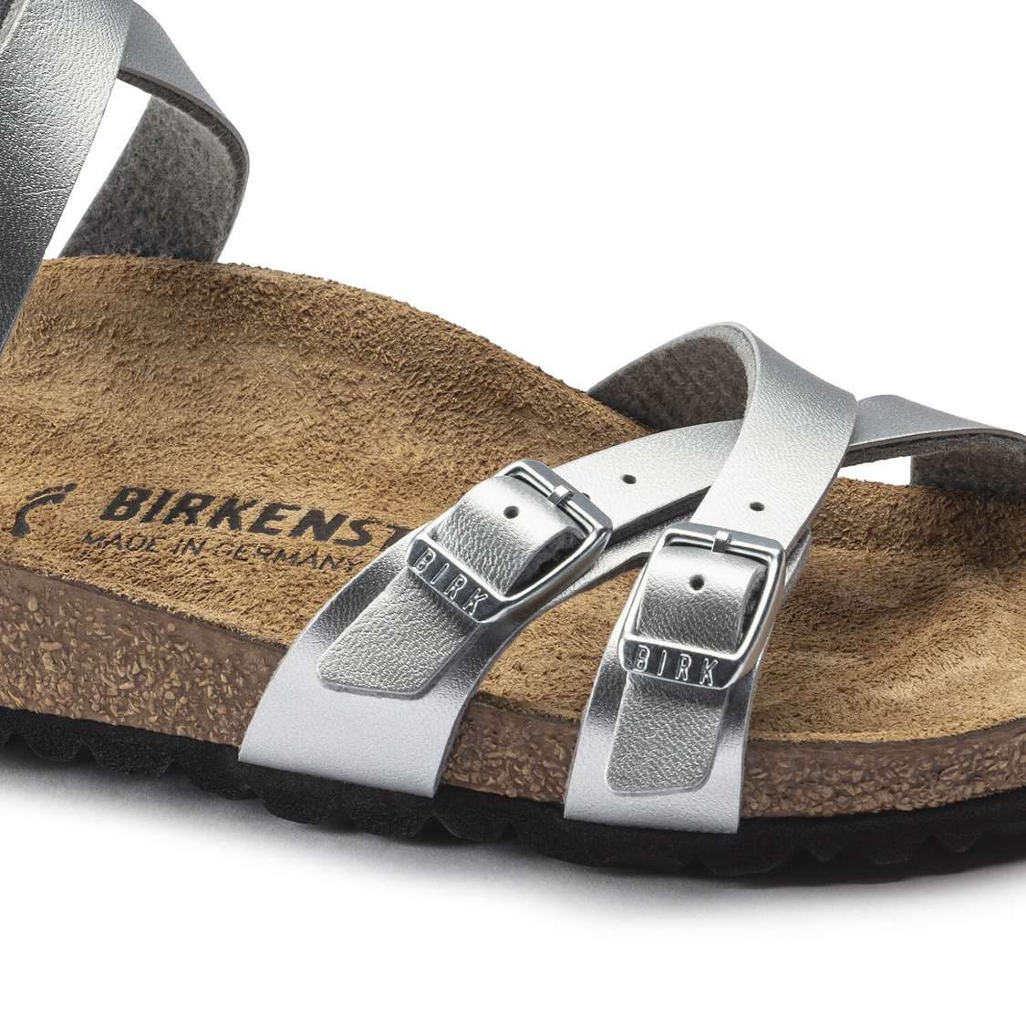 Silver Birkenstock Blanca Birko-Flor Women's Multi Strap Sandals | DQsY9h67cDb