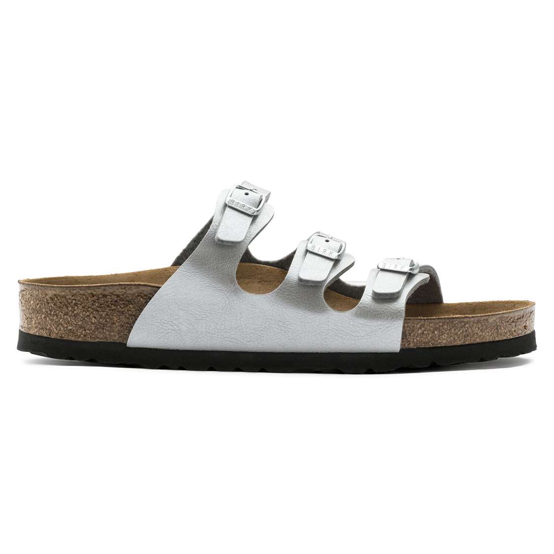 Silver Birkenstock Florida Birko-Flor Women's Multi Strap Sandals | dKaGe45rQyA