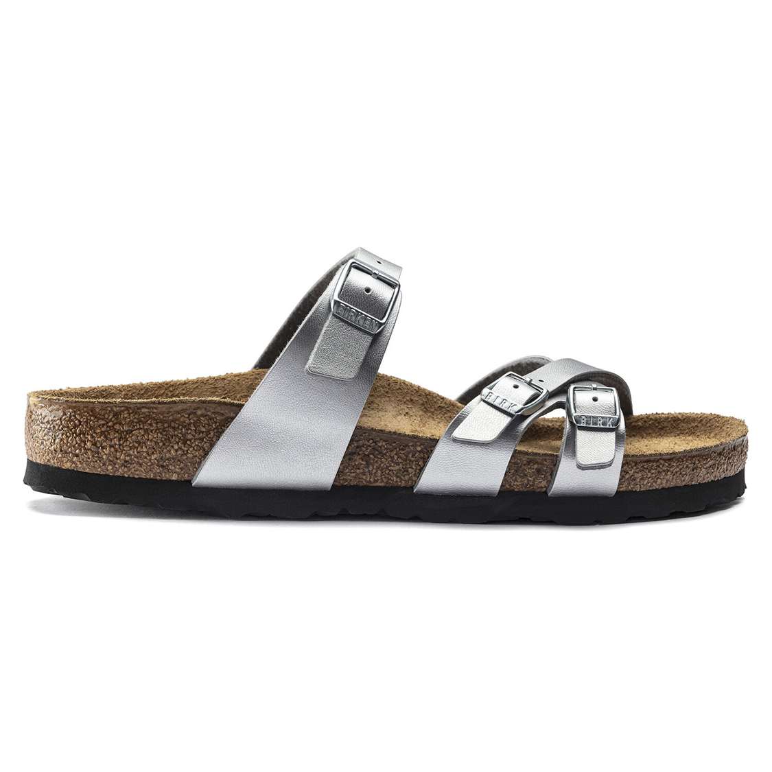 Silver Birkenstock Franca Birko-Flor Women's Multi Strap Sandals | MeOEiwvaE8C