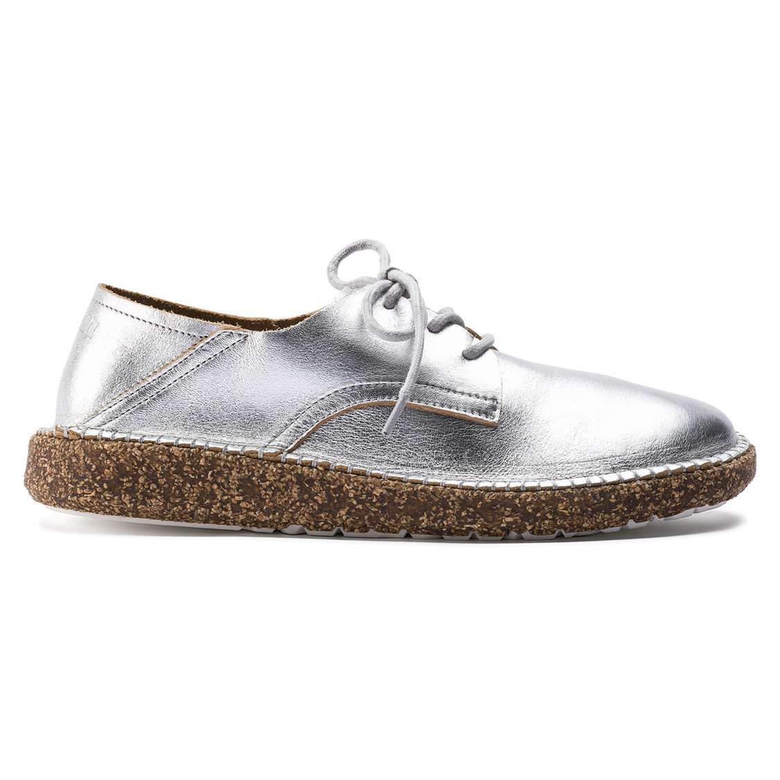 Silver Birkenstock Gary Leather Women's Low Shoes | SiVAj597LYr