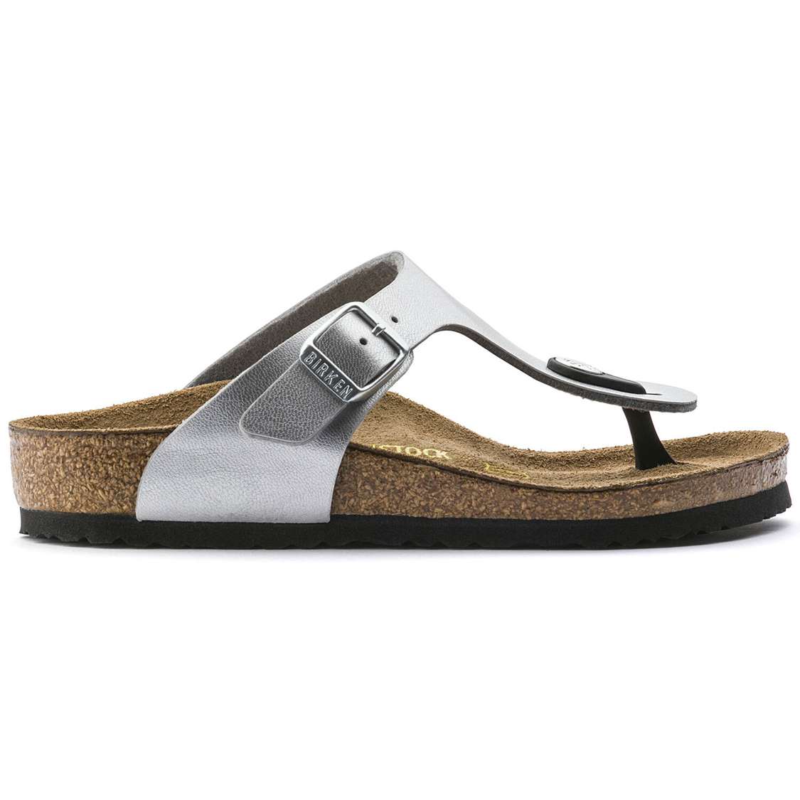 Silver Birkenstock Gizeh Birko-Flor Kids' Boys Sandals | HMV2EYLxOxd