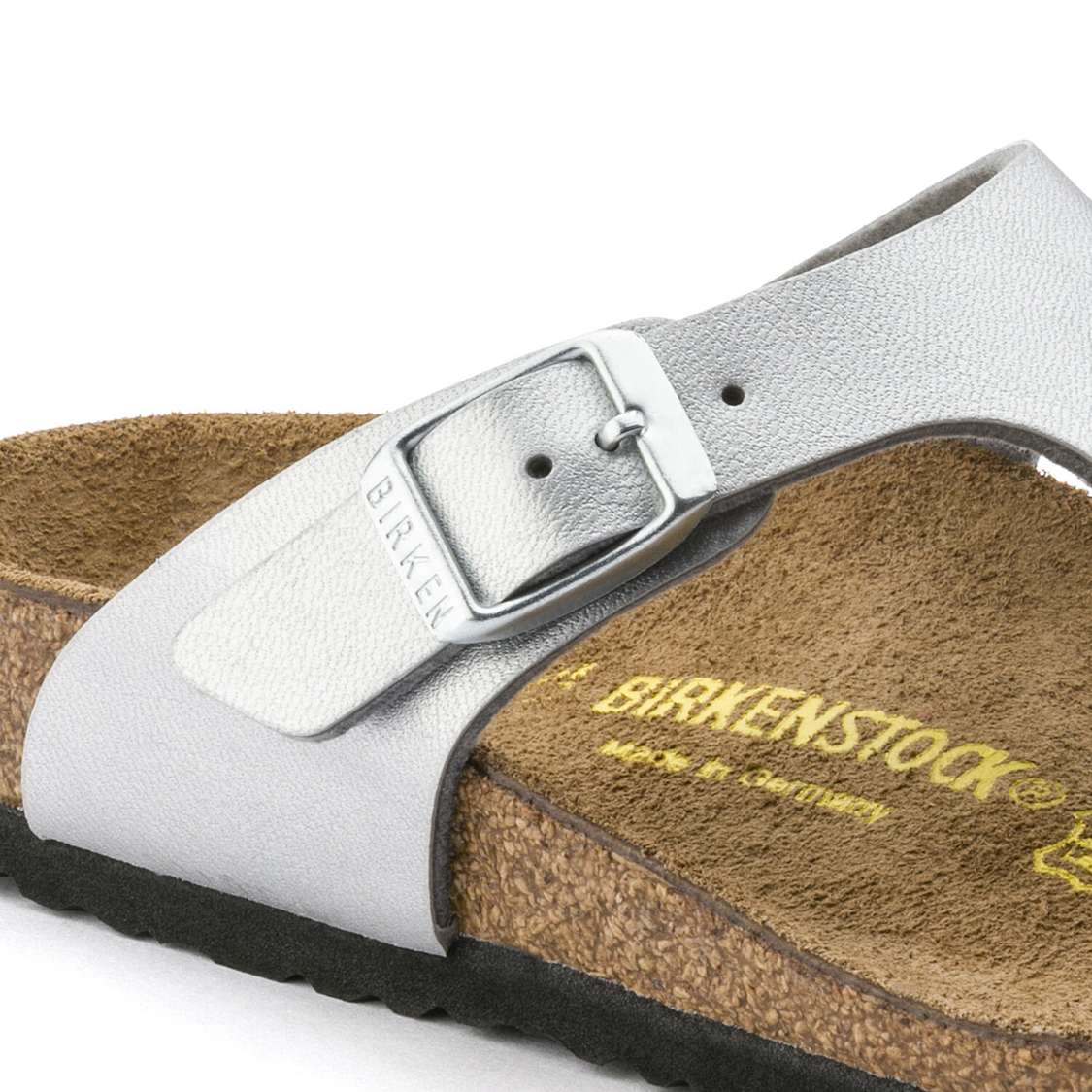 Silver Birkenstock Gizeh Birko-Flor Kids' Boys Sandals | HMV2EYLxOxd