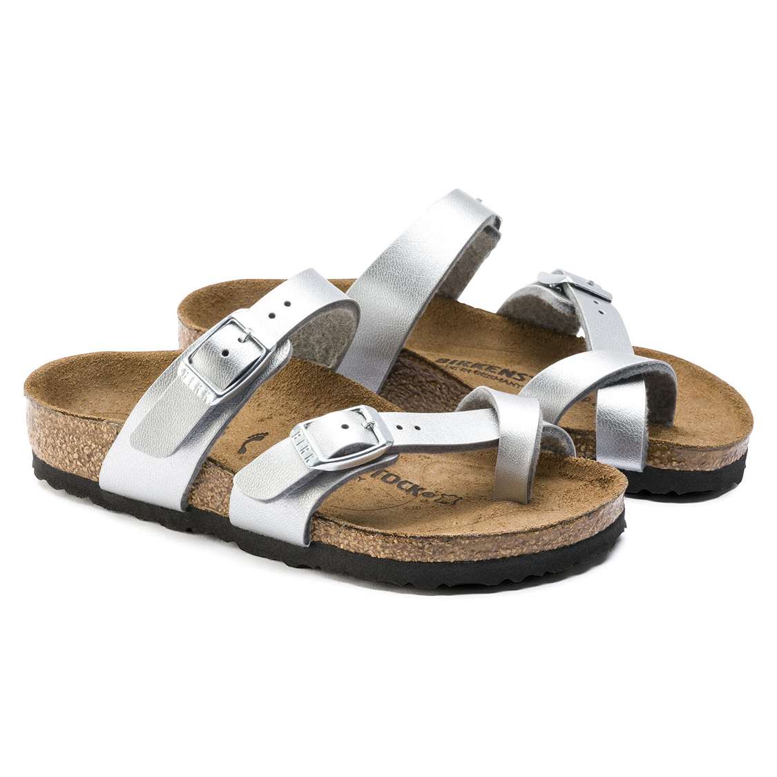 Silver Birkenstock Mayari Birko-Flor Kids' Girls Sandals | ihrfvb1E7rp