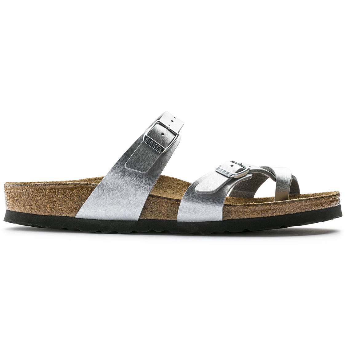 Silver Birkenstock Mayari Birko-Flor Women's Thong | 5pUx4oby2Op