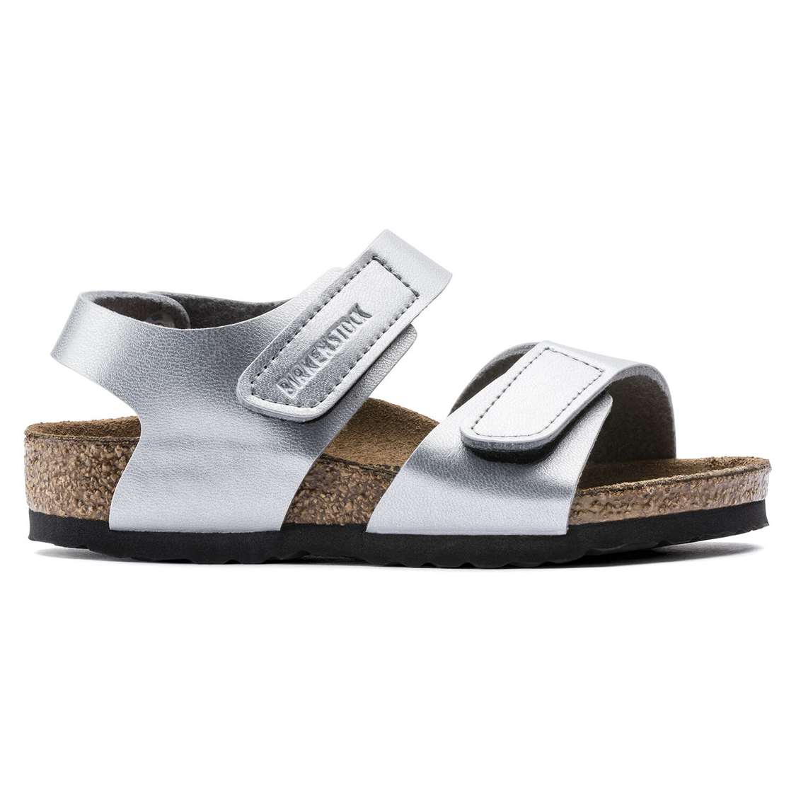 Silver Birkenstock Palu Birko-Flor Kids' Girls Sandals | GWQhzkMj1no