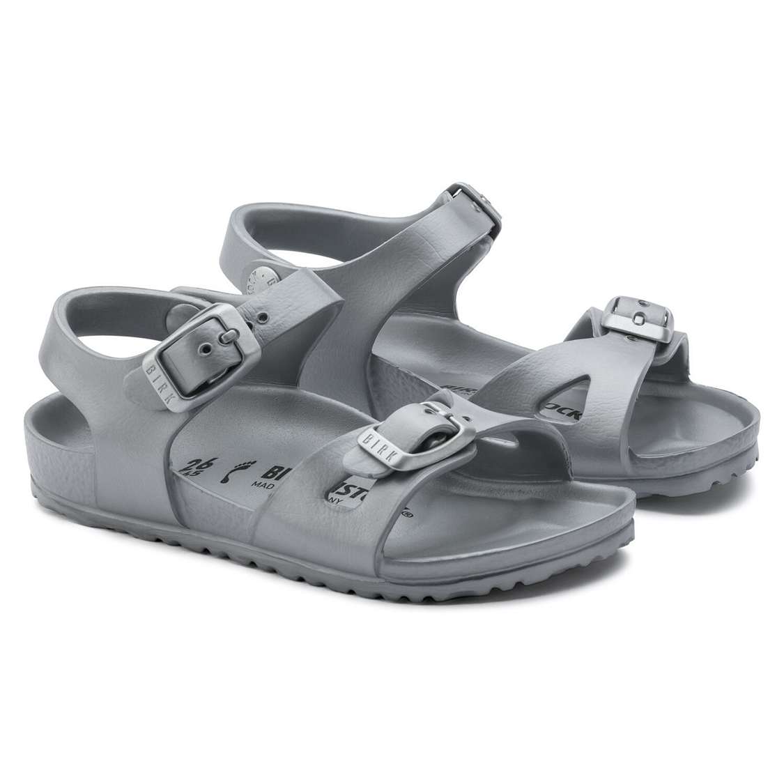 Silver Birkenstock Rio Essentials EVA Kids' Girls Sandals | KRsFDeWol71