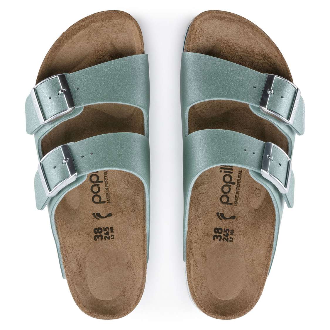 Turquoise Birkenstock Arizona Birko-Flor Women's Platforms Sandals | FhVWGbLjk7Q