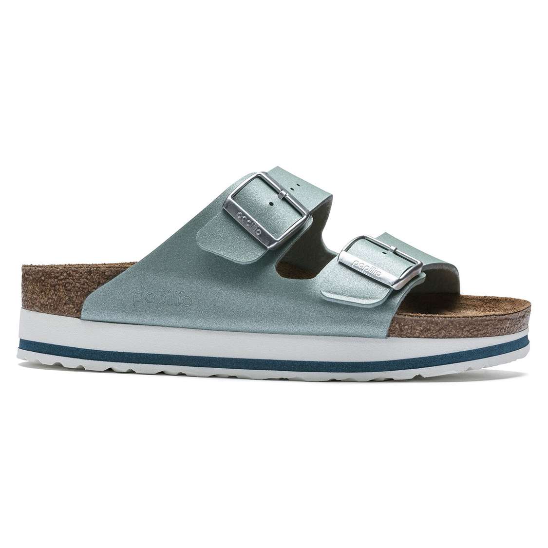 Turquoise Birkenstock Arizona Birko-Flor Women's Platforms Sandals | FhVWGbLjk7Q