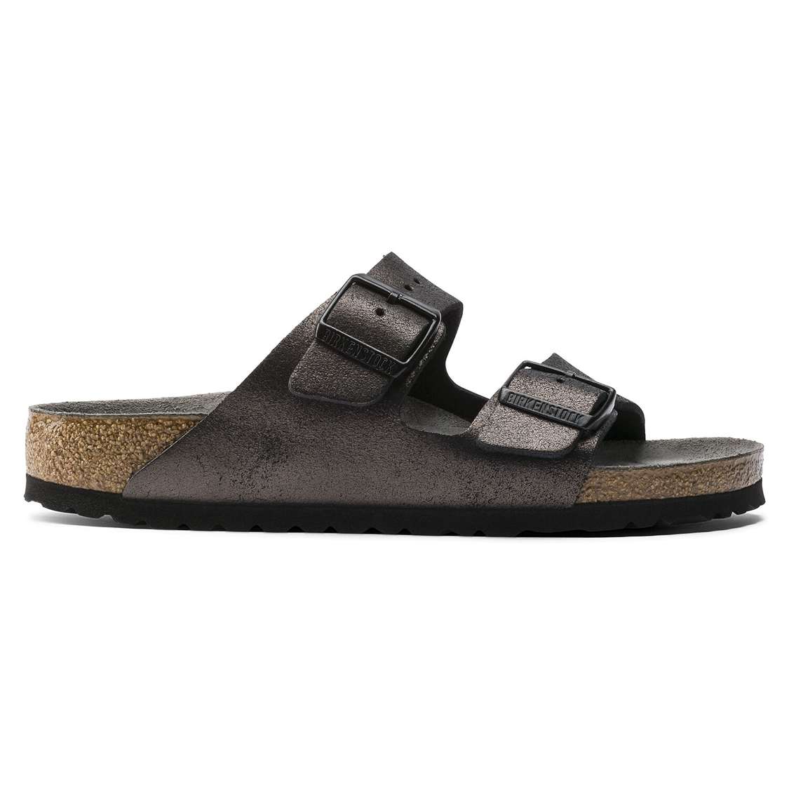 Wash Black Birkenstock Arizona Leather Men's Two Strap Sandals | rv878ahA4AJ