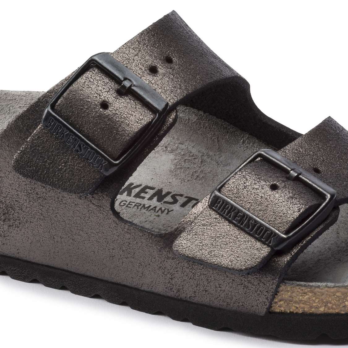 Wash Black Birkenstock Arizona Leather Men's Two Strap Sandals | rv878ahA4AJ