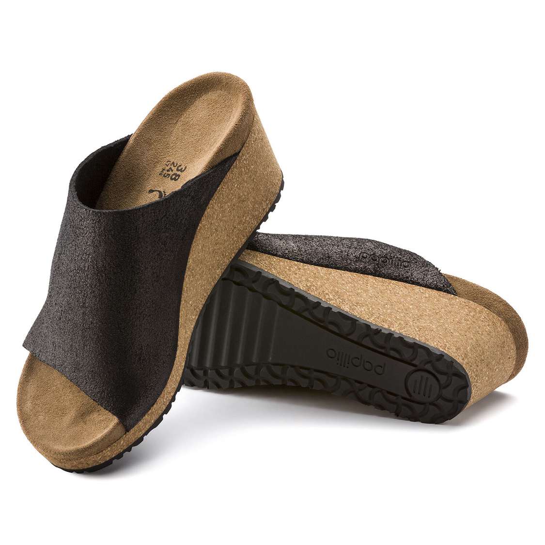 Wash Black Birkenstock Namica Suede Leather Women's Wedges Sandals | JQj9iGq9zQO