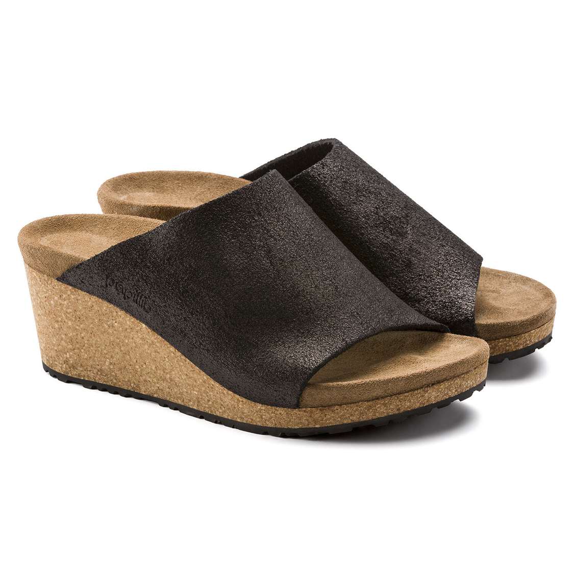 Wash Black Birkenstock Namica Suede Leather Women's Wedges Sandals | JQj9iGq9zQO