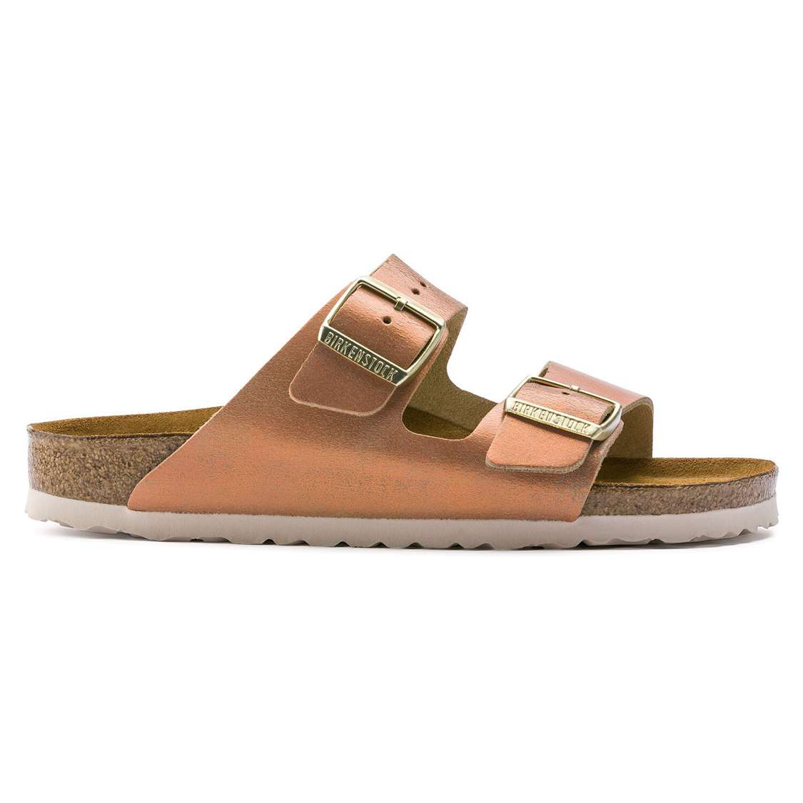 Wash Copper Birkenstock Arizona Leather Women's Two Strap Sandals | UBB35c4GV3I