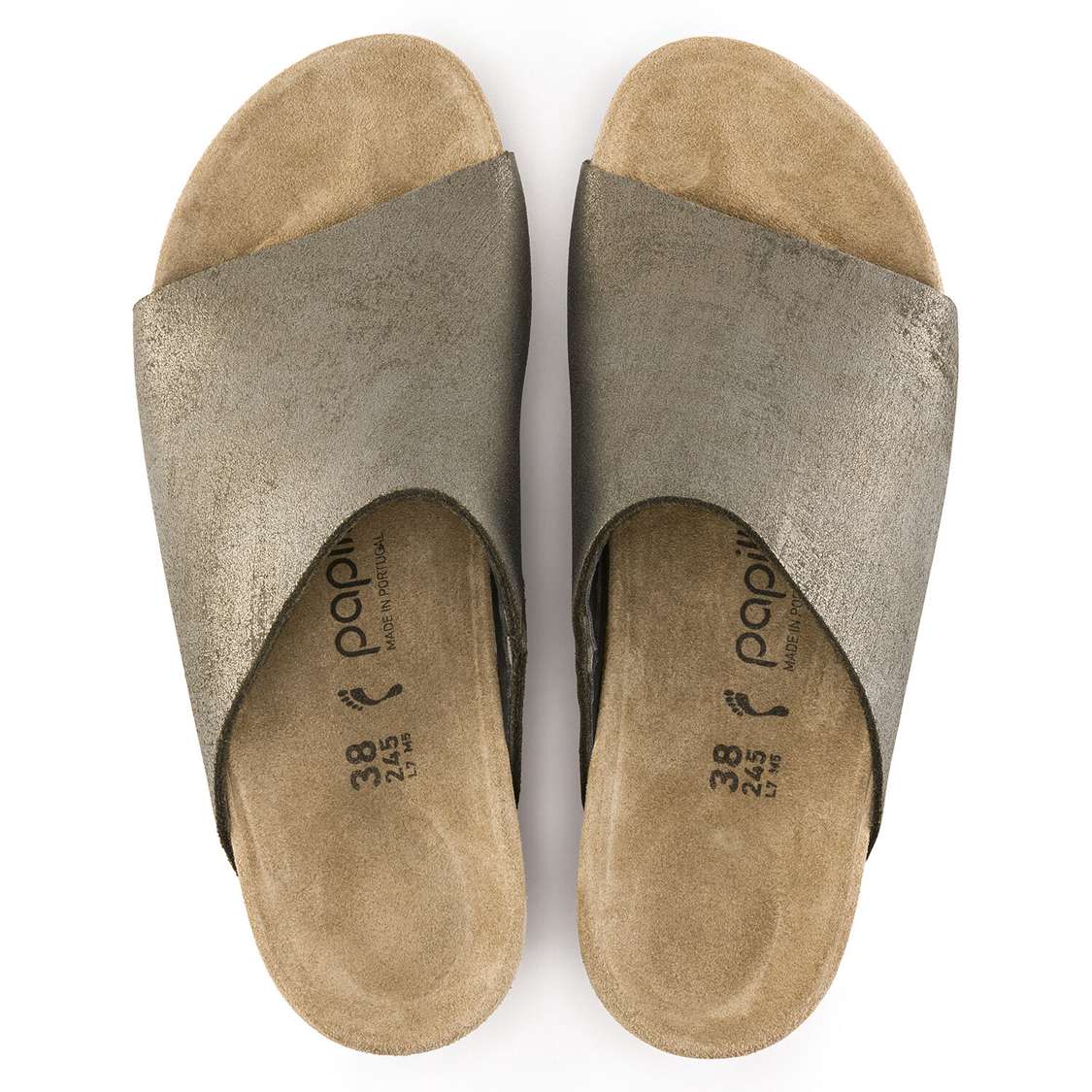 Wash Grey Gold Birkenstock Namica Suede Leather Women's One Strap Sandals | BecsAOg3vab