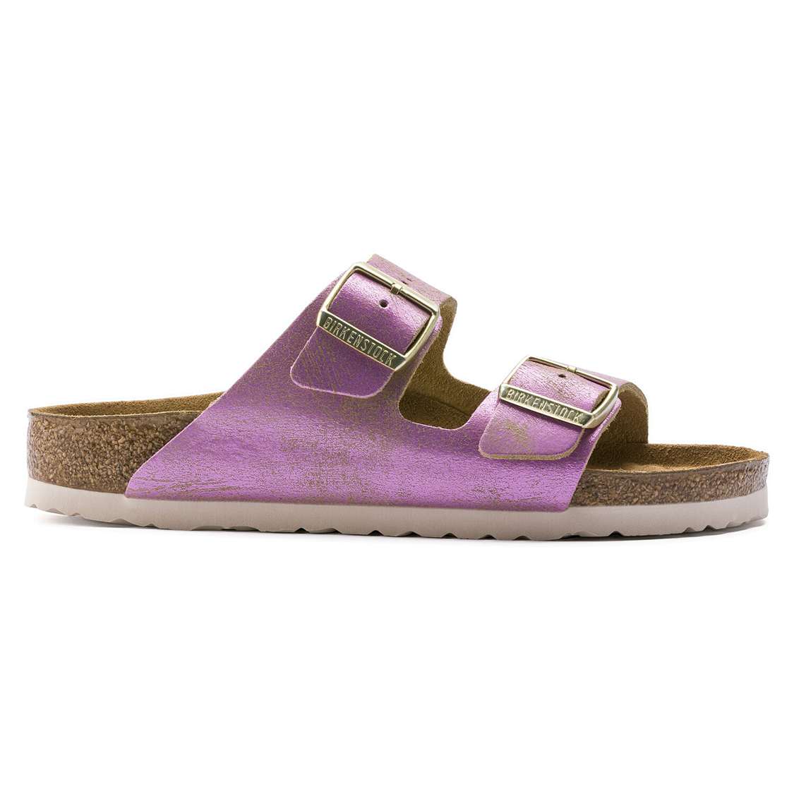 Wash Pink Birkenstock Arizona Leather Women's Two Strap Sandals | 5Jo1BsH4nCe