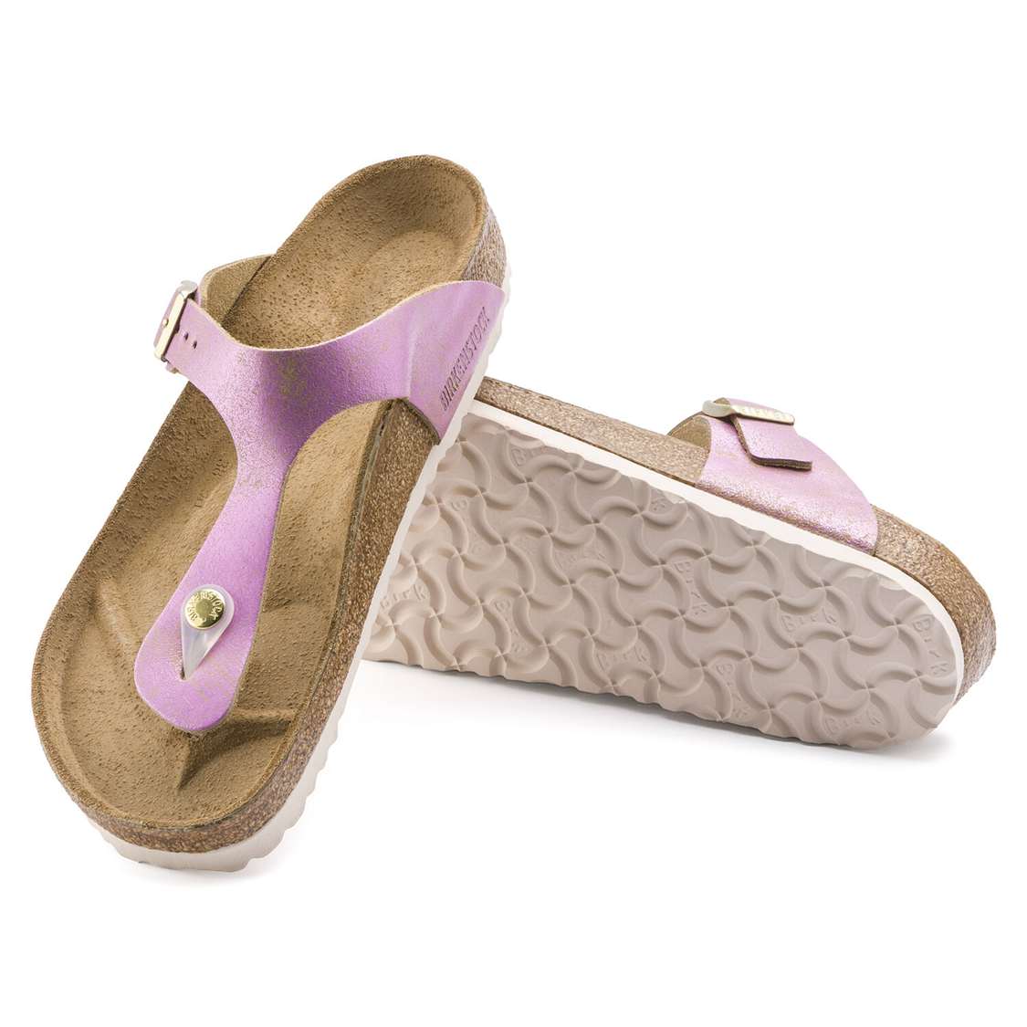 Wash Pink Birkenstock Gizeh Leather Women's Thong | tqIcvxJvxtn