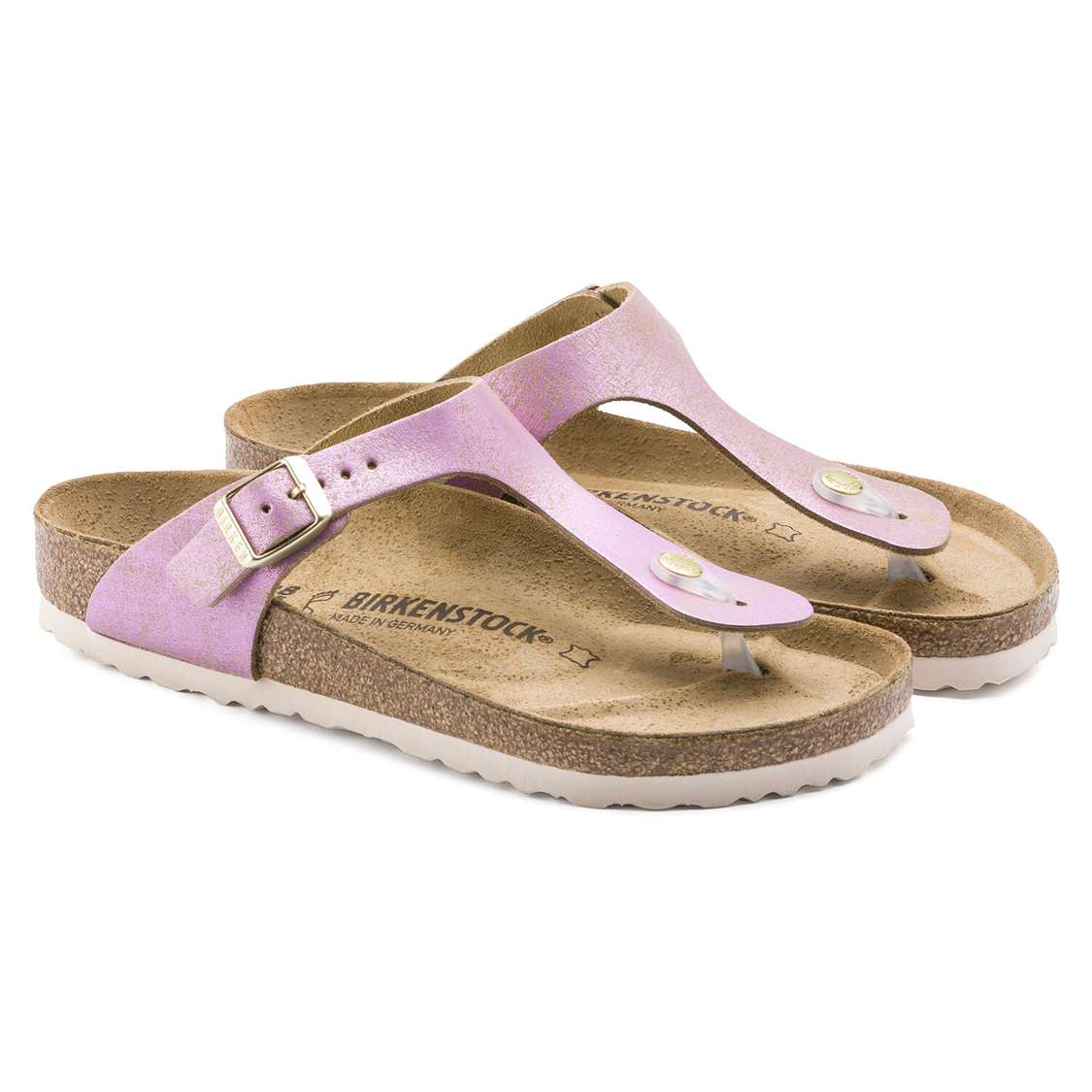 Wash Pink Birkenstock Gizeh Leather Women's Thong | tqIcvxJvxtn