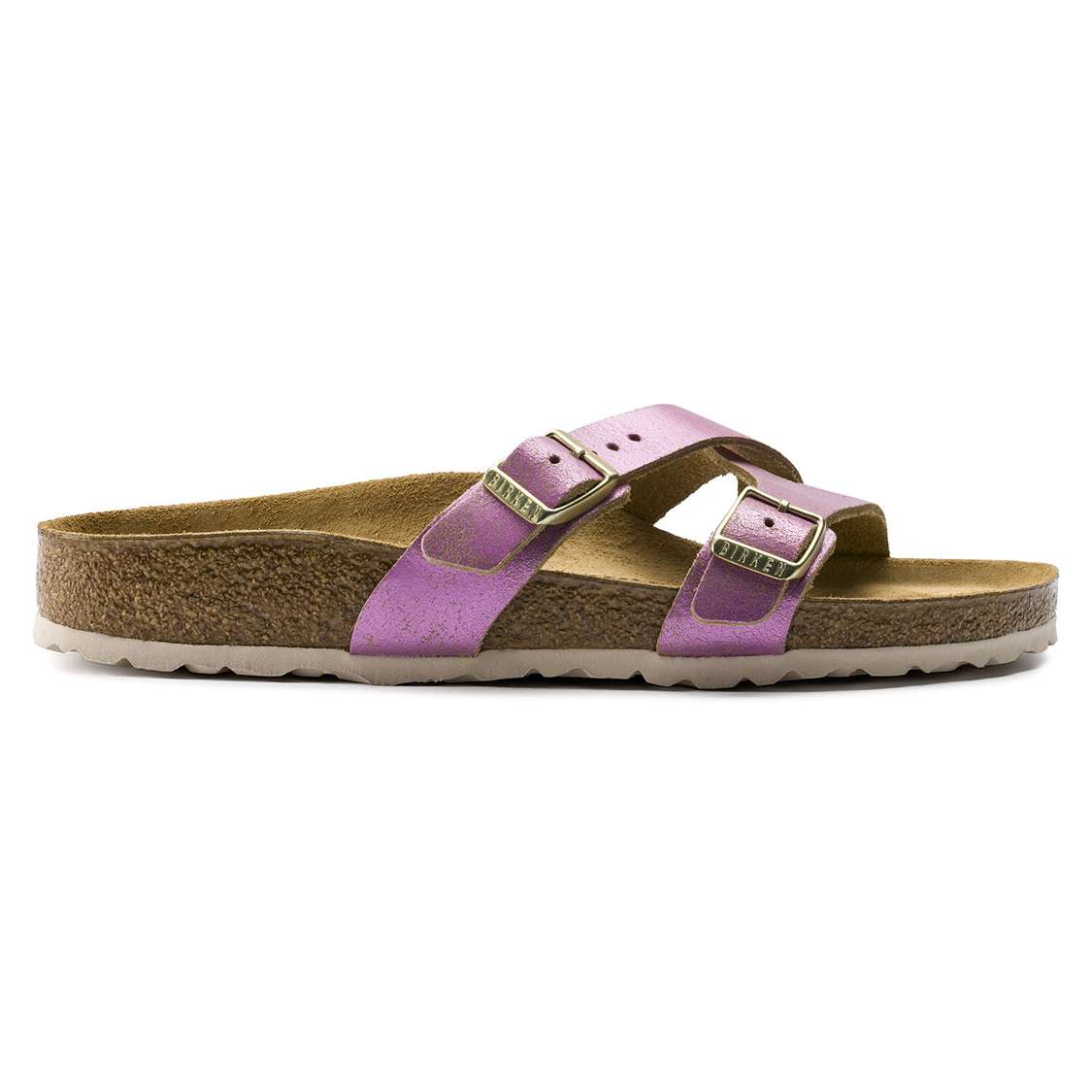 Wash Pink Birkenstock Yao Leather Women's Two Strap Sandals | evyLaZcDFvA