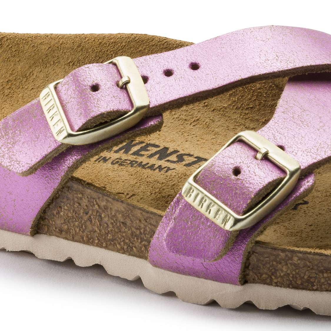 Wash Pink Birkenstock Yao Leather Women's Two Strap Sandals | evyLaZcDFvA