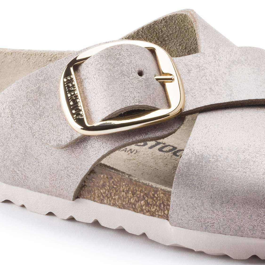 Wash Rose Gold Birkenstock Siena Big Buckle Suede Leather Women's Two Strap Sandals | ftinZdZgUru