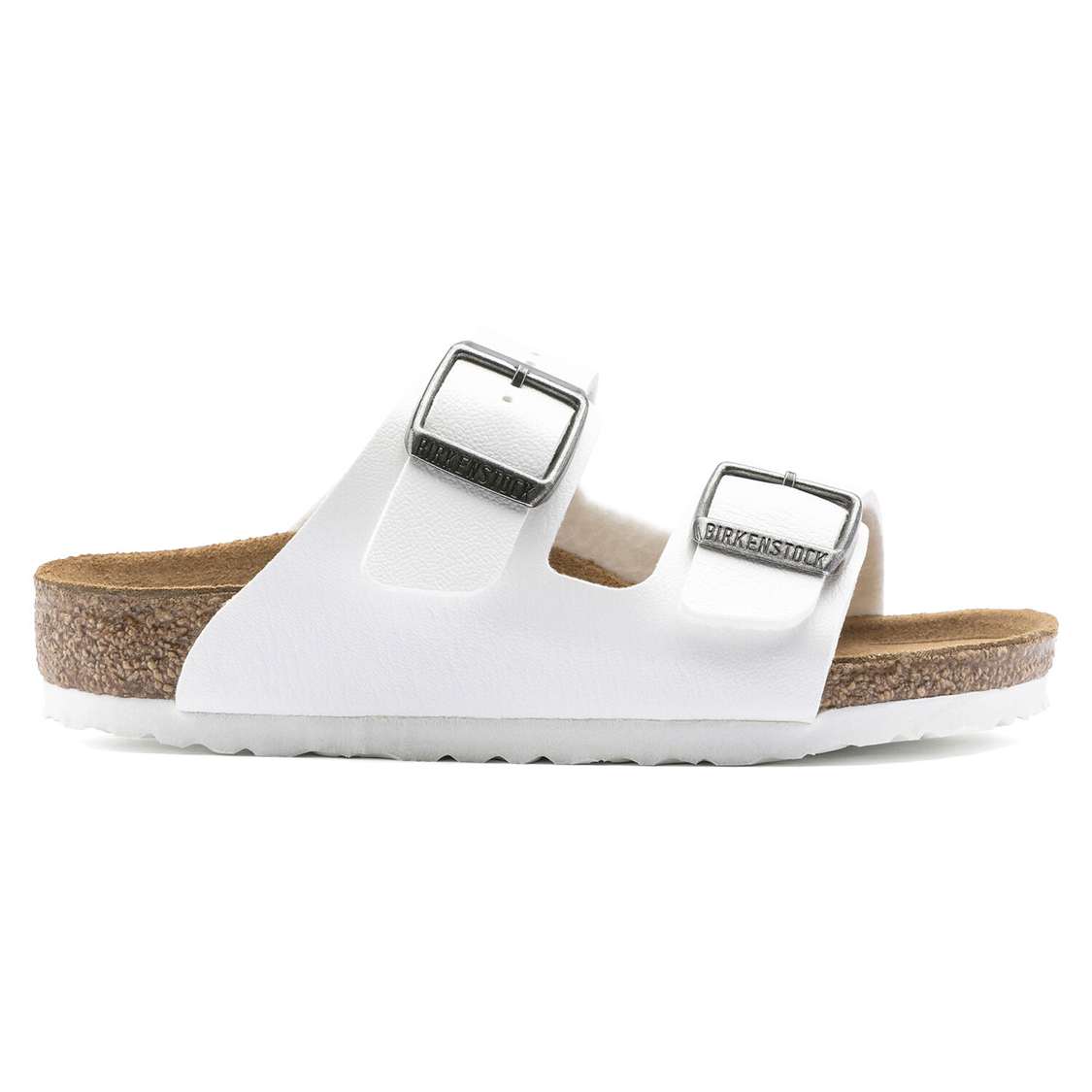 White Birkenstock Arizona Birko-Flor Kids' Boys Sandals | WEUfOtR8ndw