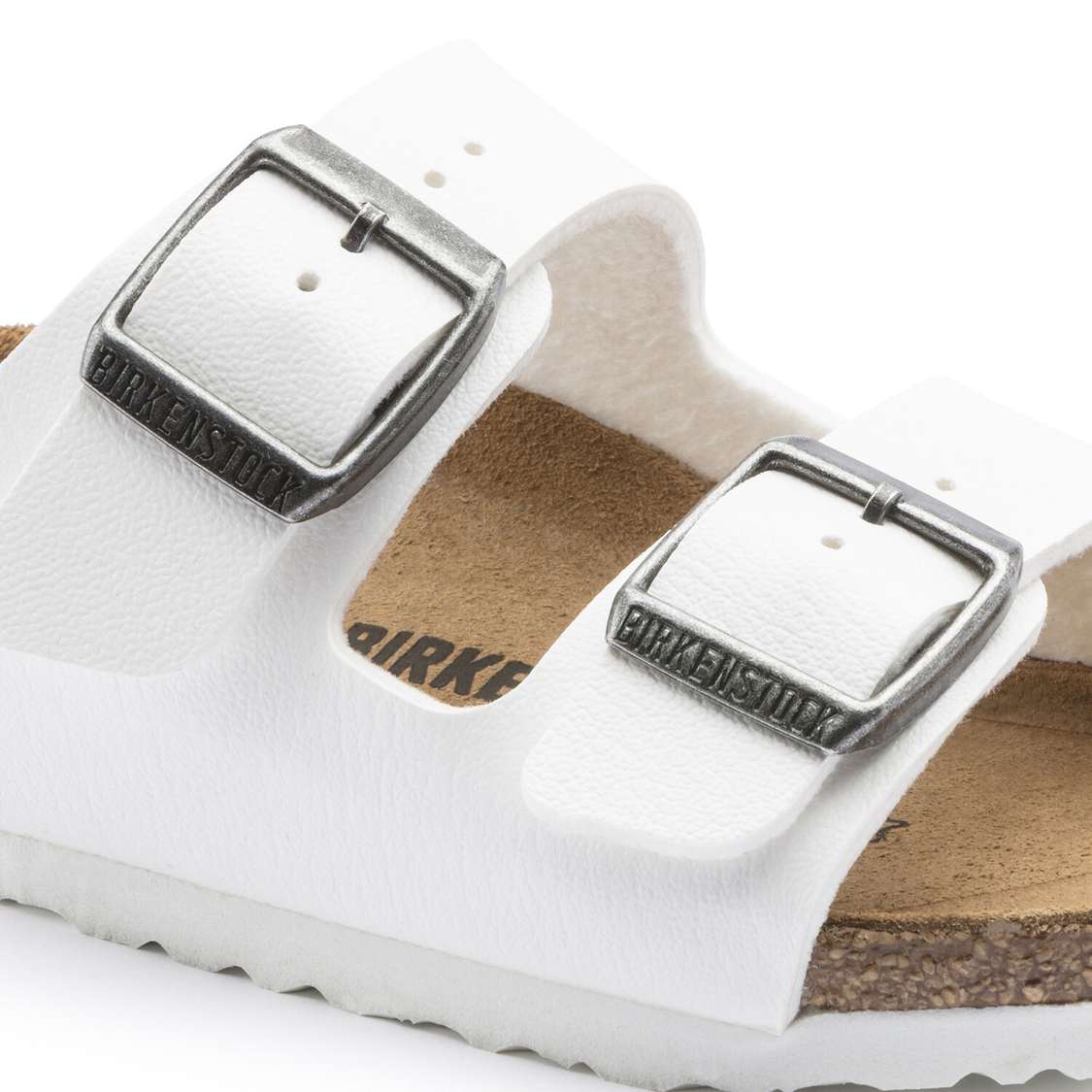 White Birkenstock Arizona Birko-Flor Kids' Boys Sandals | WEUfOtR8ndw