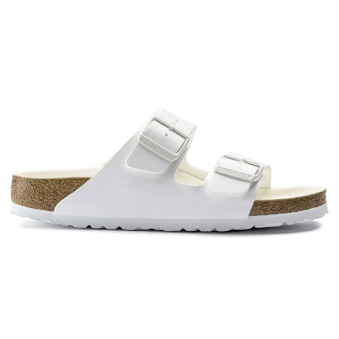 White Birkenstock Arizona Birko-Flor Men's Two Strap Sandals | 2JZUOsdSFRD