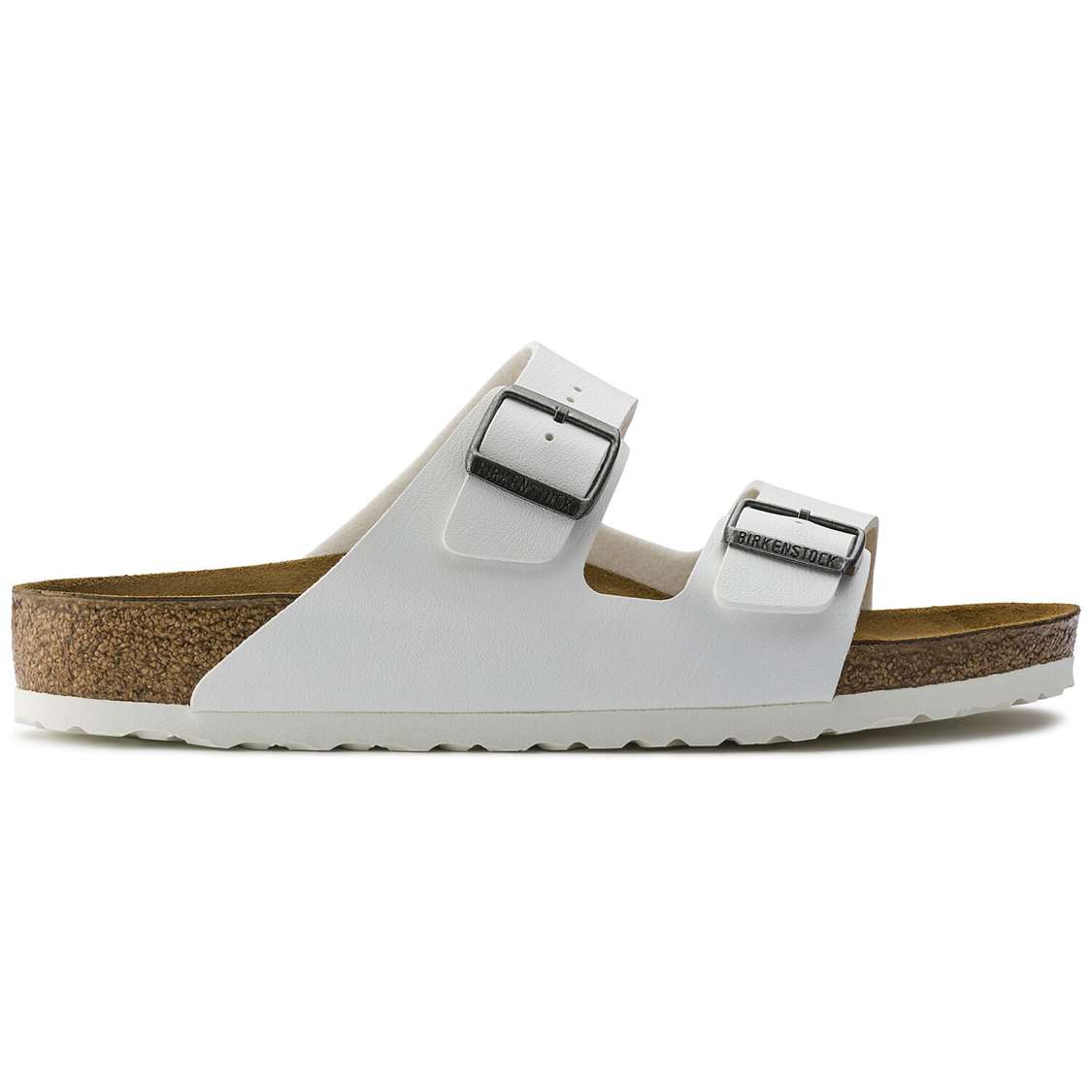 White Birkenstock Arizona Birko-Flor Men's Two Strap Sandals | D6d5DfoQkPn