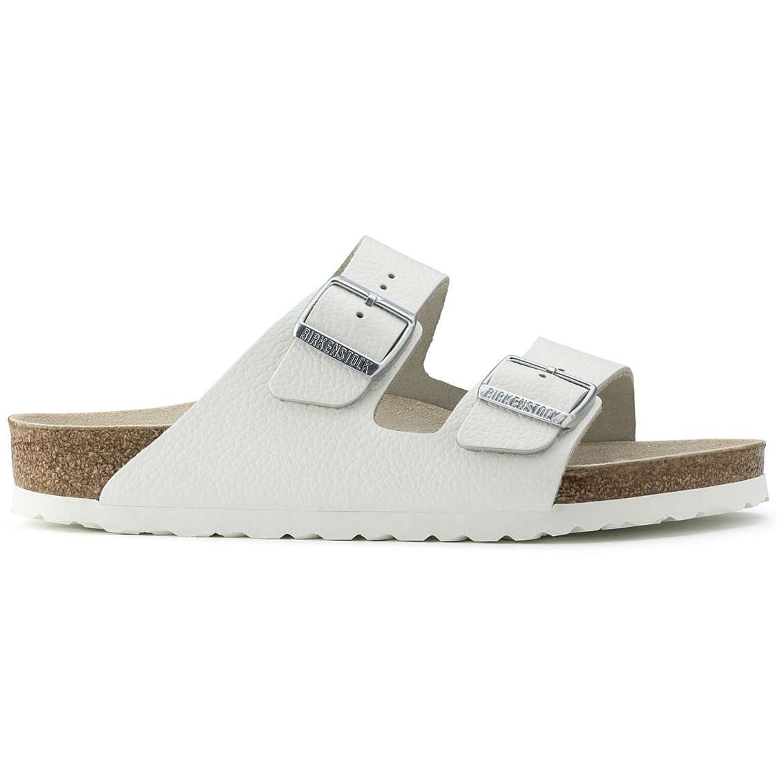 White Birkenstock Arizona Leather Women's Two Strap Sandals | JW7K7ArFQ8I