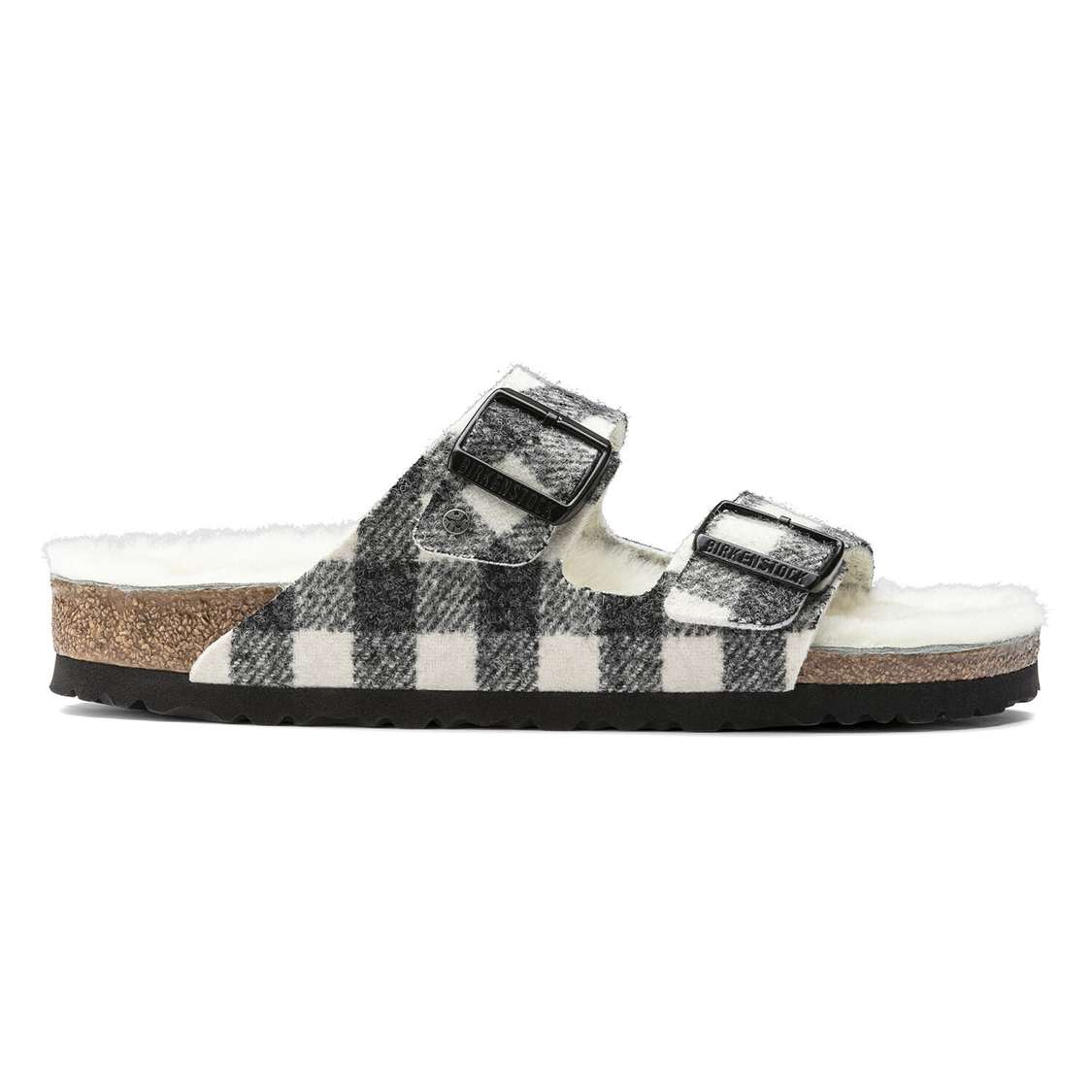 White Birkenstock Arizona Shearling Wool Men's Two Strap Sandals | 8qihmueDmzv