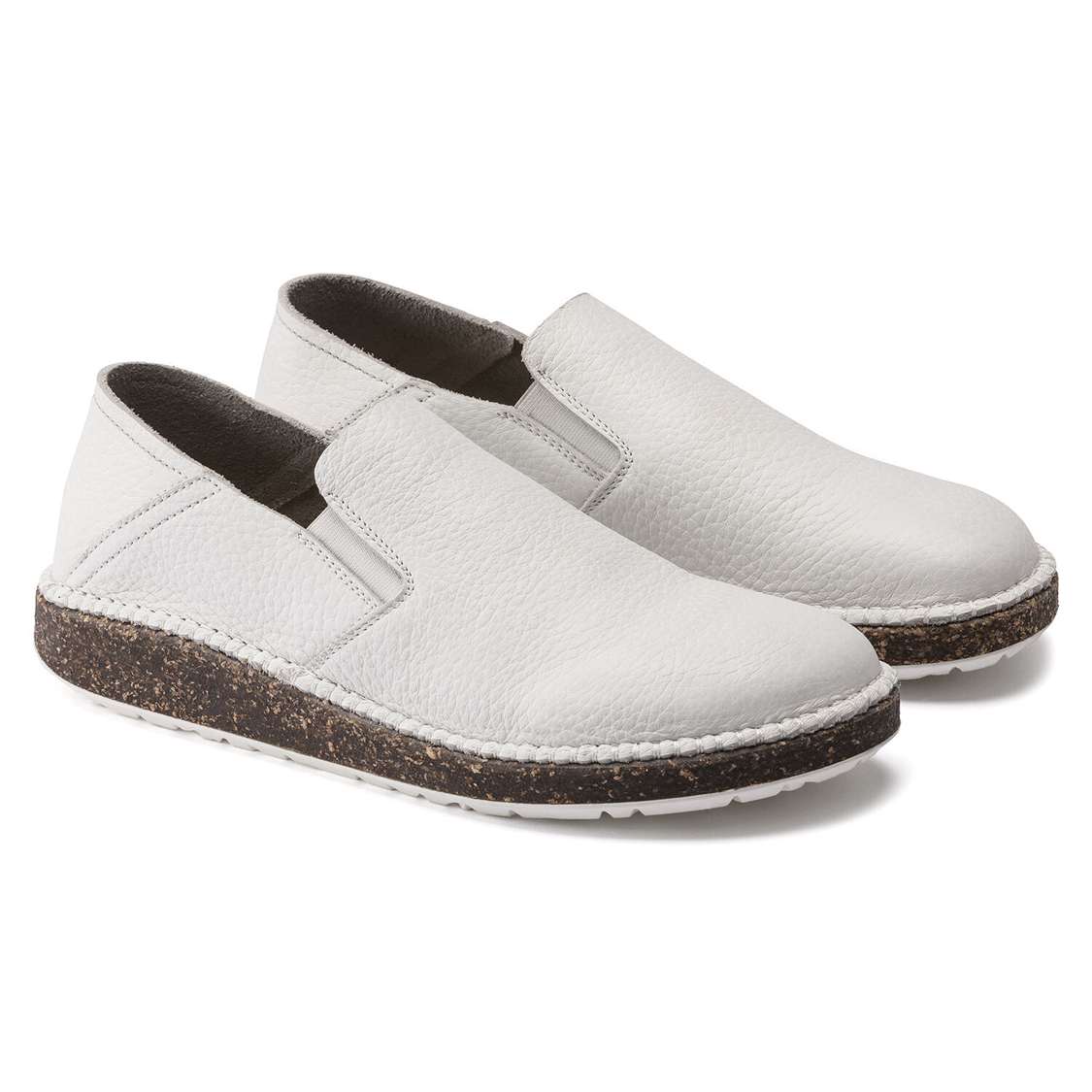 White Birkenstock Callan Leather Women's Low Shoes | LaNZK5k87mp