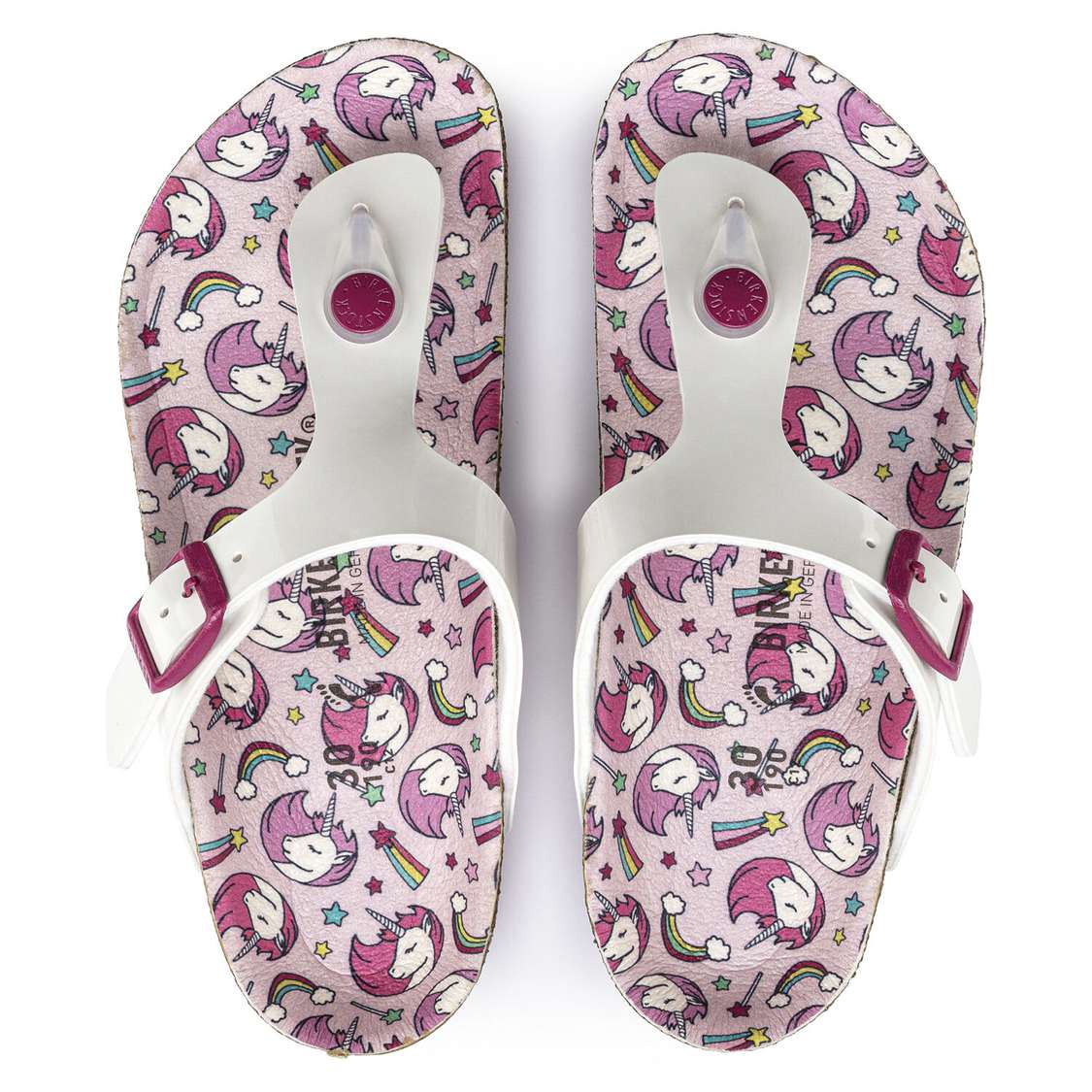 White Birkenstock Gizeh Birko-Flor Kids' Girls Sandals | y1G3vXxUYa5