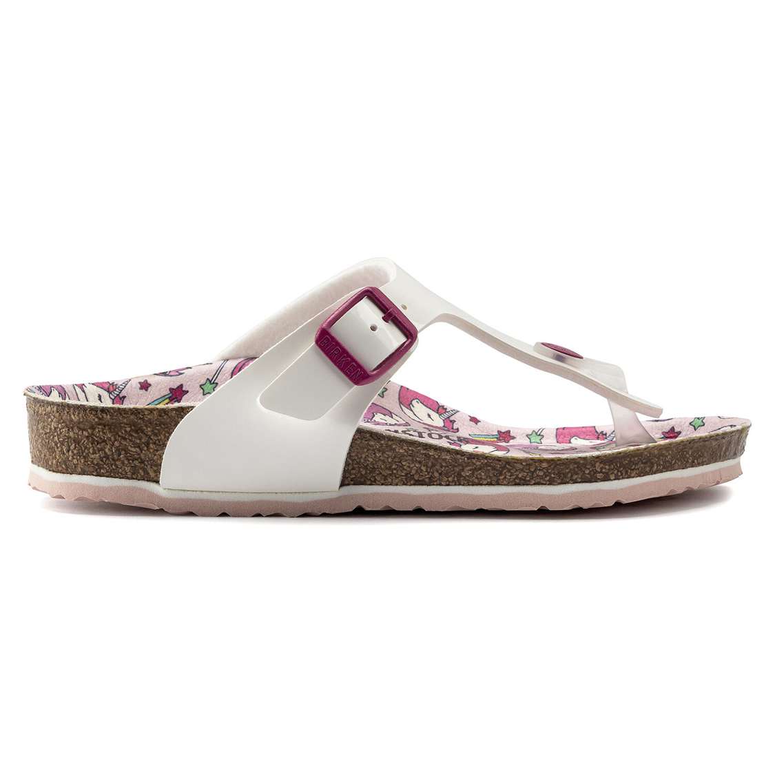 White Birkenstock Gizeh Birko-Flor Kids' Girls Sandals | y1G3vXxUYa5