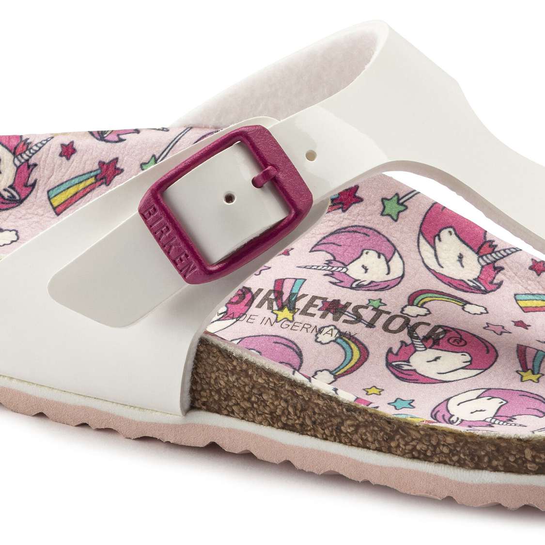 White Birkenstock Gizeh Birko-Flor Kids' Girls Sandals | y1G3vXxUYa5