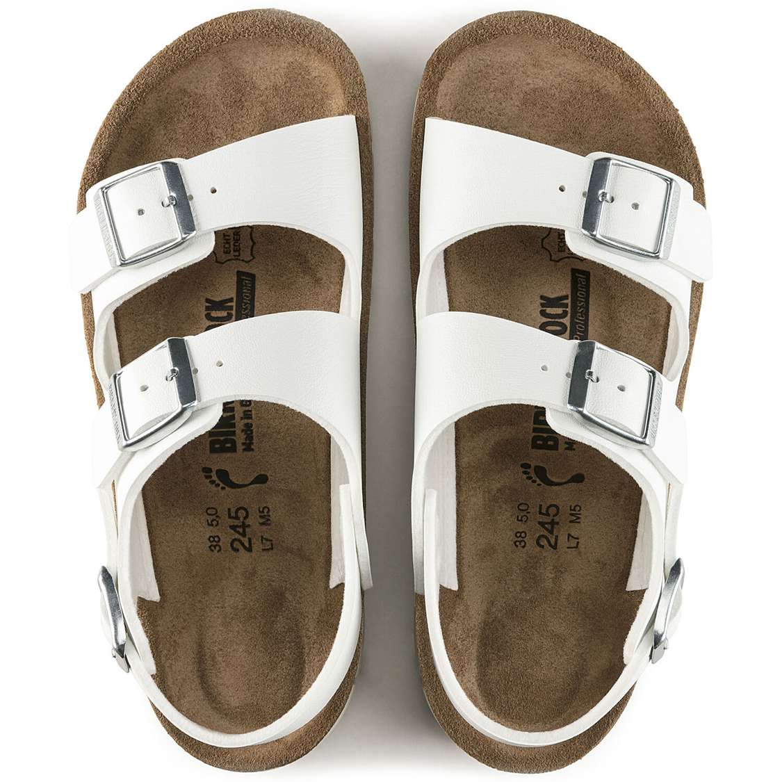 White Birkenstock Kano Birko-Flor Men's Back Strap Sandals | wV8TsIjxMxo