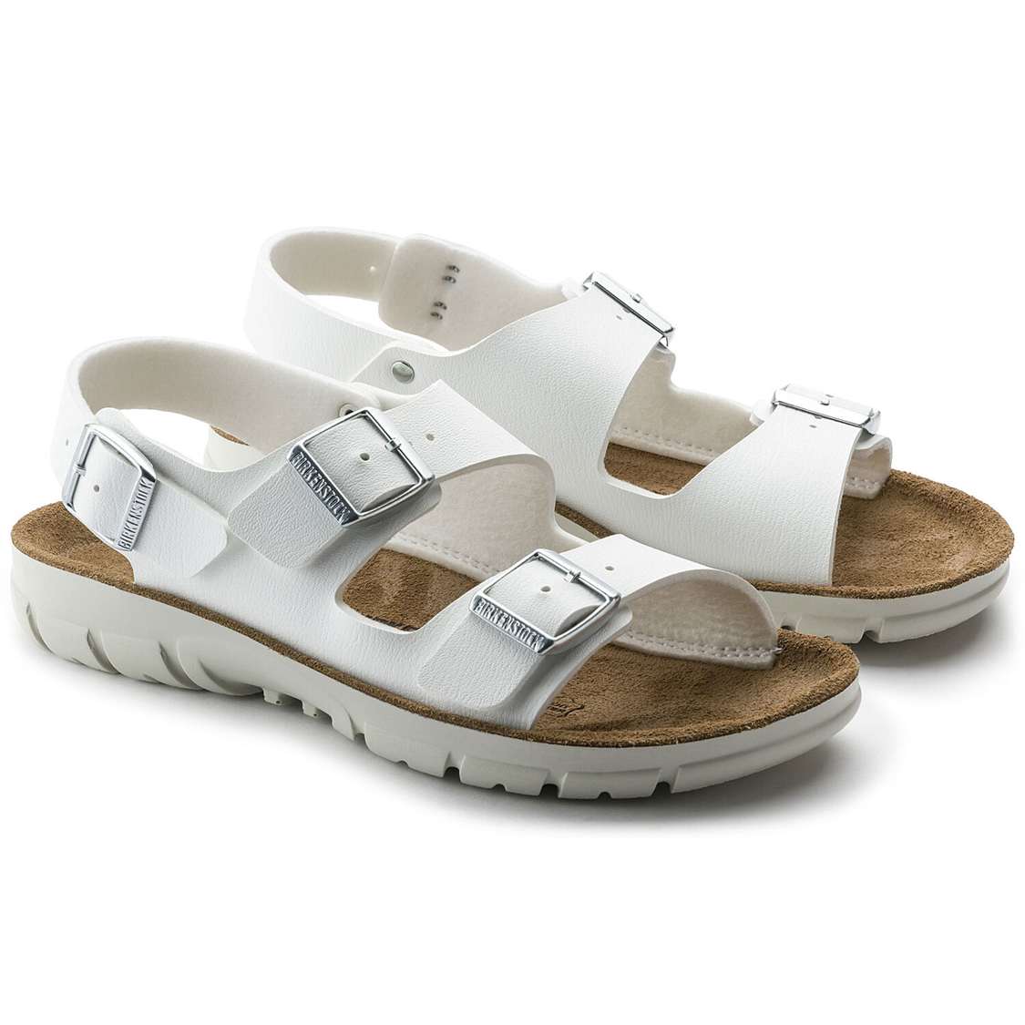 White Birkenstock Kano Birko-Flor Men's Back Strap Sandals | wV8TsIjxMxo