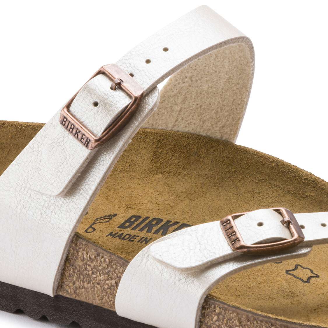 White Birkenstock Mayari Birko-Flor Women's Two Strap Sandals | 361bSvq1kfA